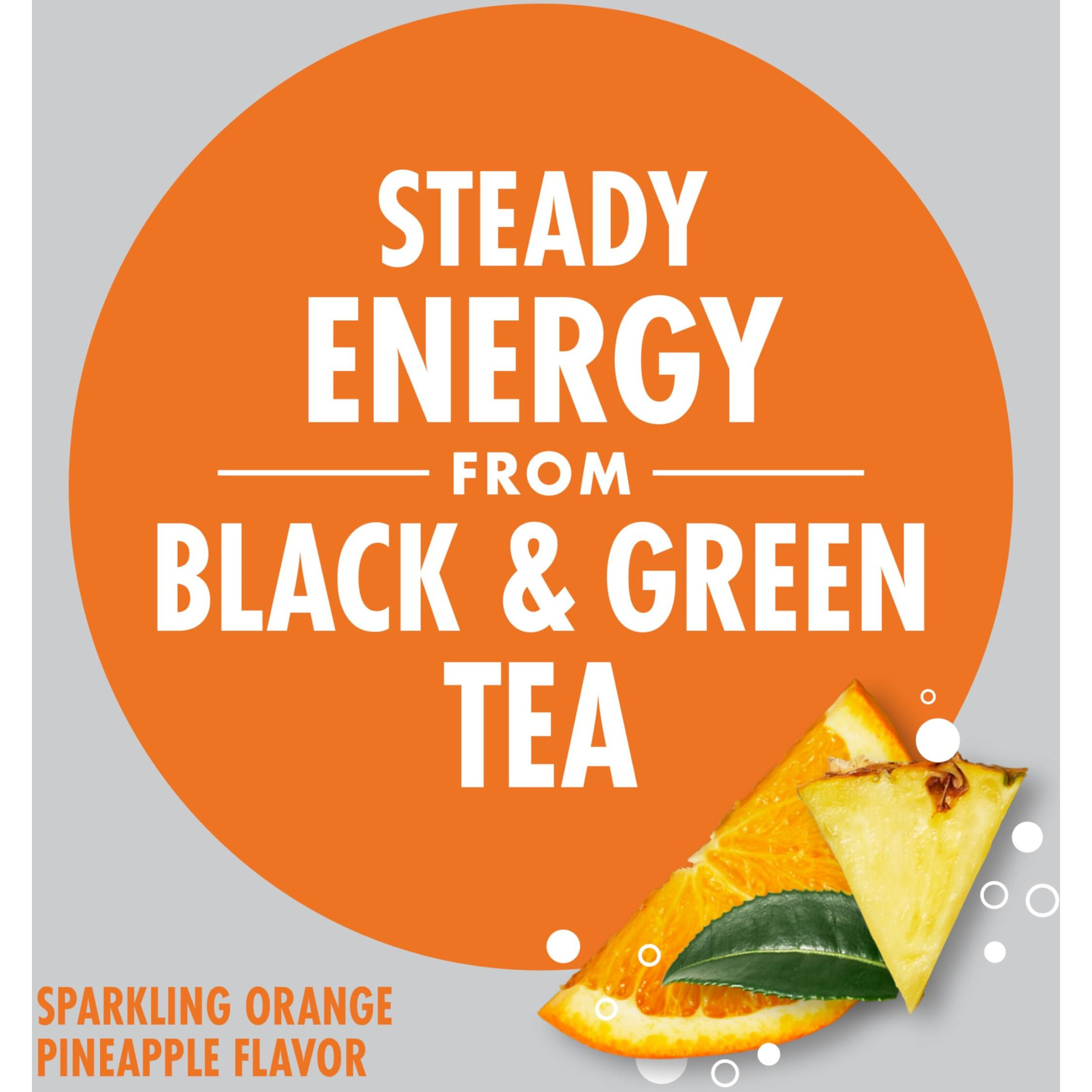 V8 +Energy Sparkling Orange Pineapple Juice Energy Drink, 11.5 Fl Oz Can (24 Pack)