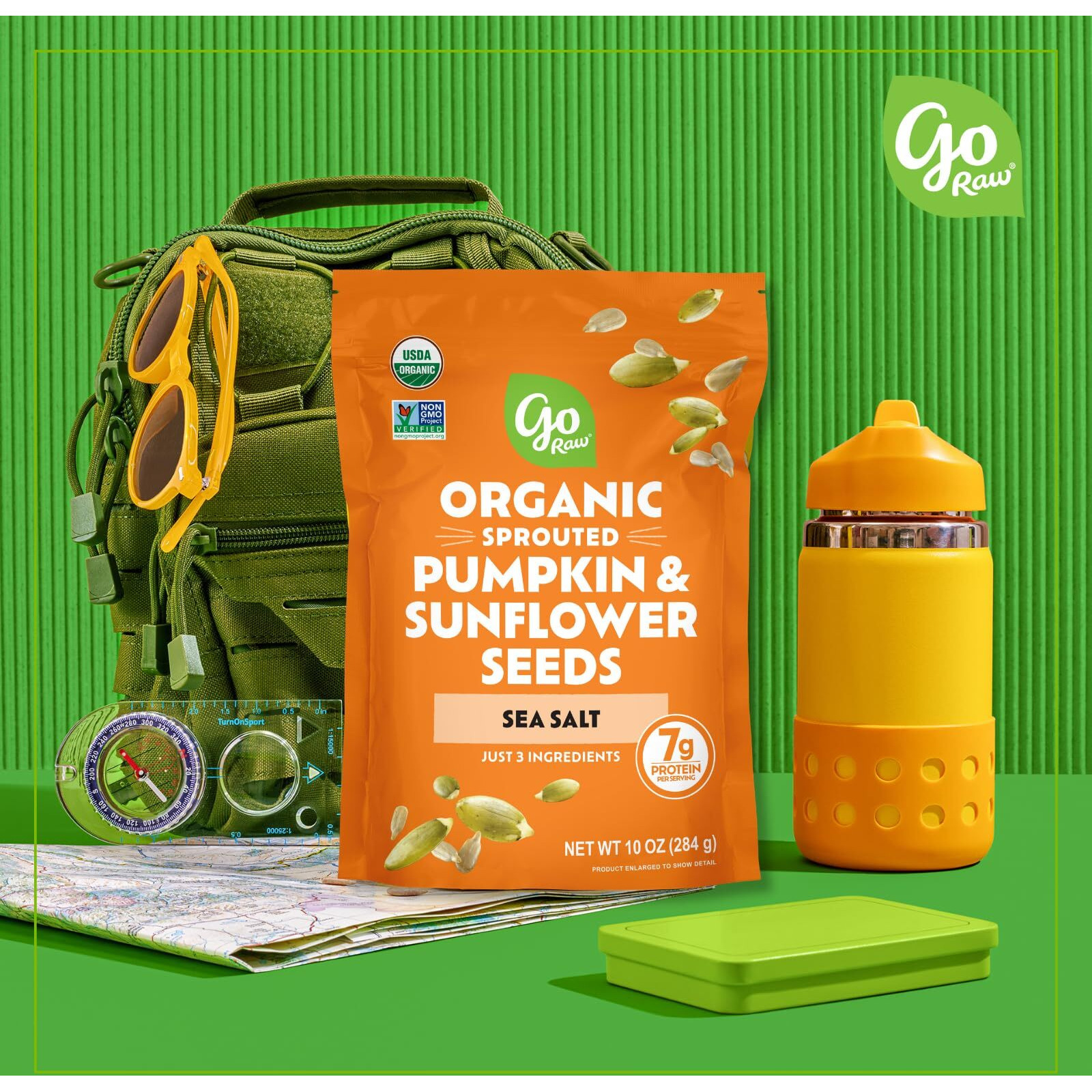 Go Raw Organic Sprouted Pumpkin & Sunflower Seeds, 10 Oz, Sea Salted, Keto, Kosher, Superfood