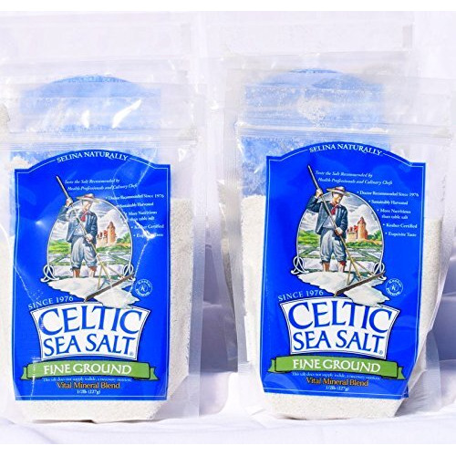Celtic Sea Salt, Fine Ground, 8 Ounce Resealable Bag, Pack Of 6