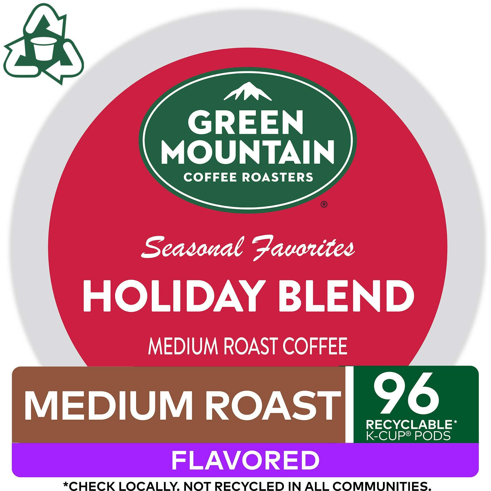 Green Mountain Coffee Roasters Holiday Blend, Keurig Single Serve K-Cup Pods, 96 Count (4 Packs Of 24)