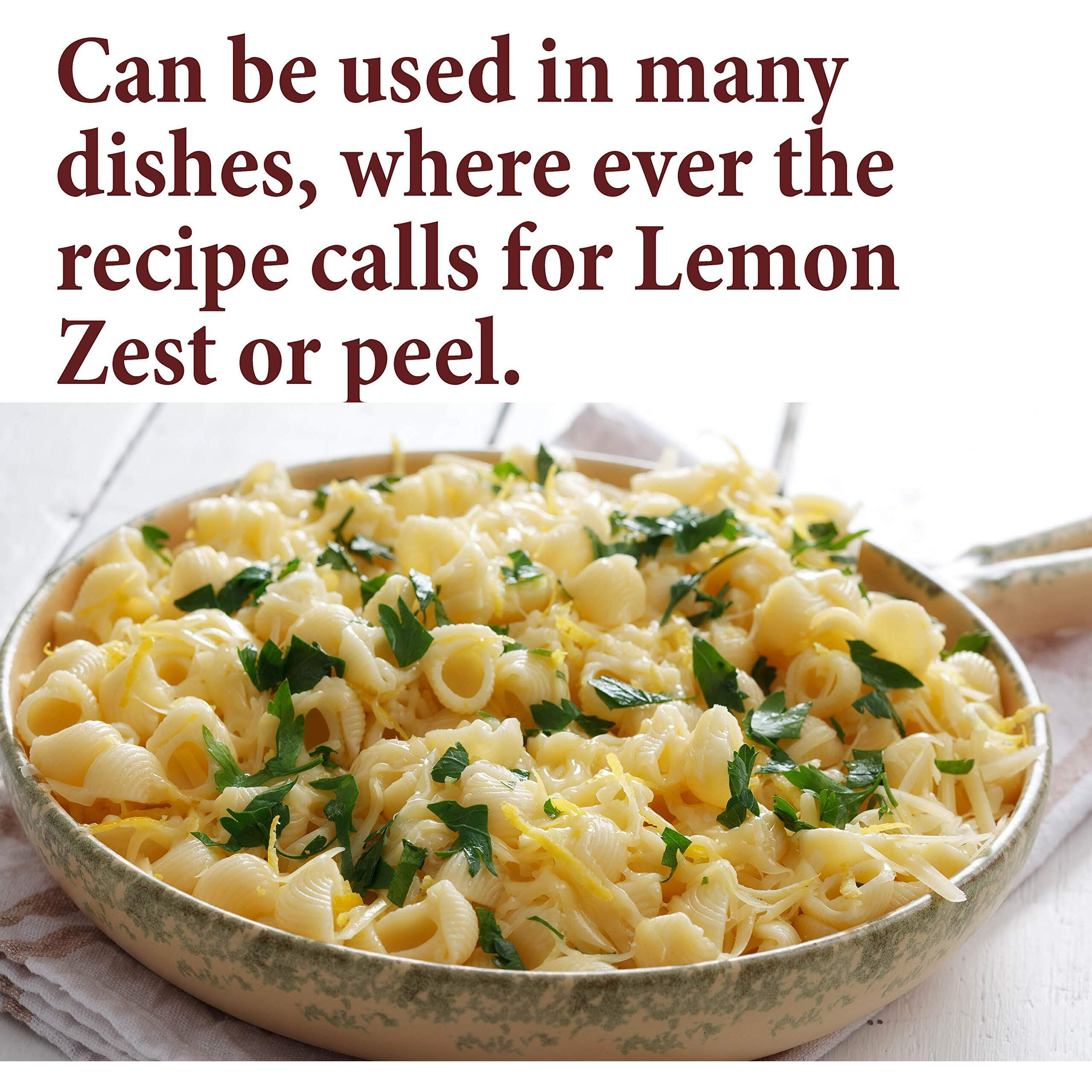 The Spice Way Lemon Peel - Granules (4 Oz) Zest And Rind Without Any Preservatives. Fresh Lemon Zest Or Dried Lemon Peel For Cooking, Baking And Tea