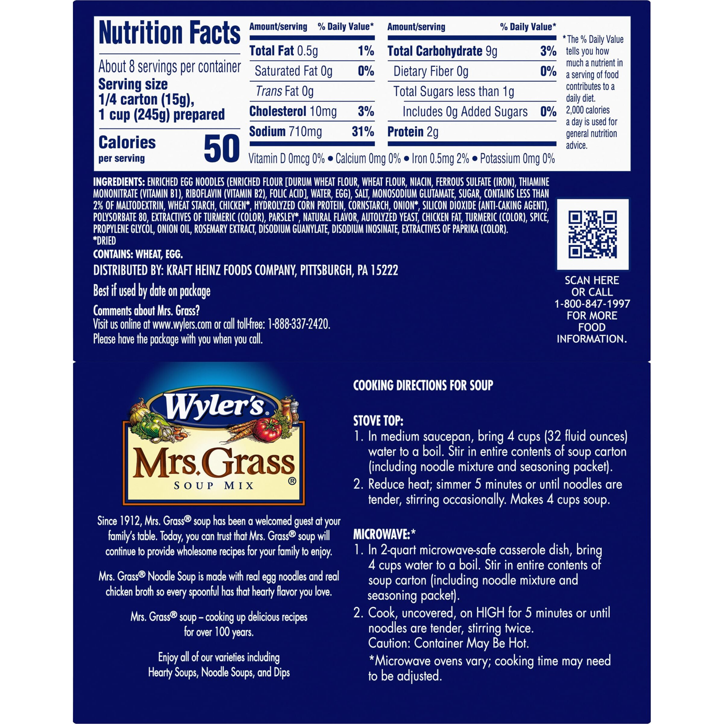 Mrs. Grass Soup Mix, Noodle, 4.2 Ounce (Pack Of 12)