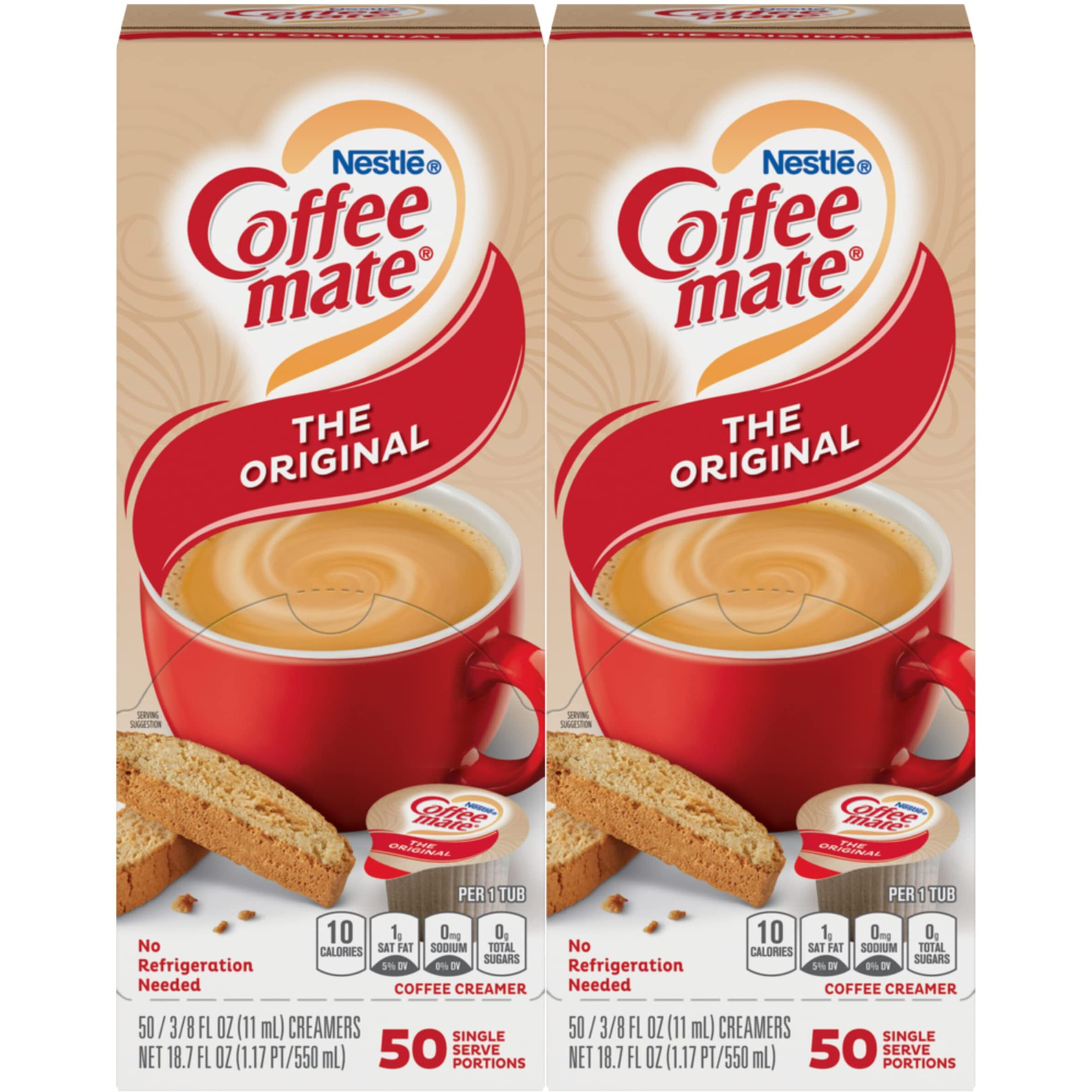 Nestle Coffee-Mate Liquid Creamer Original 2-Pack 50 Count Each