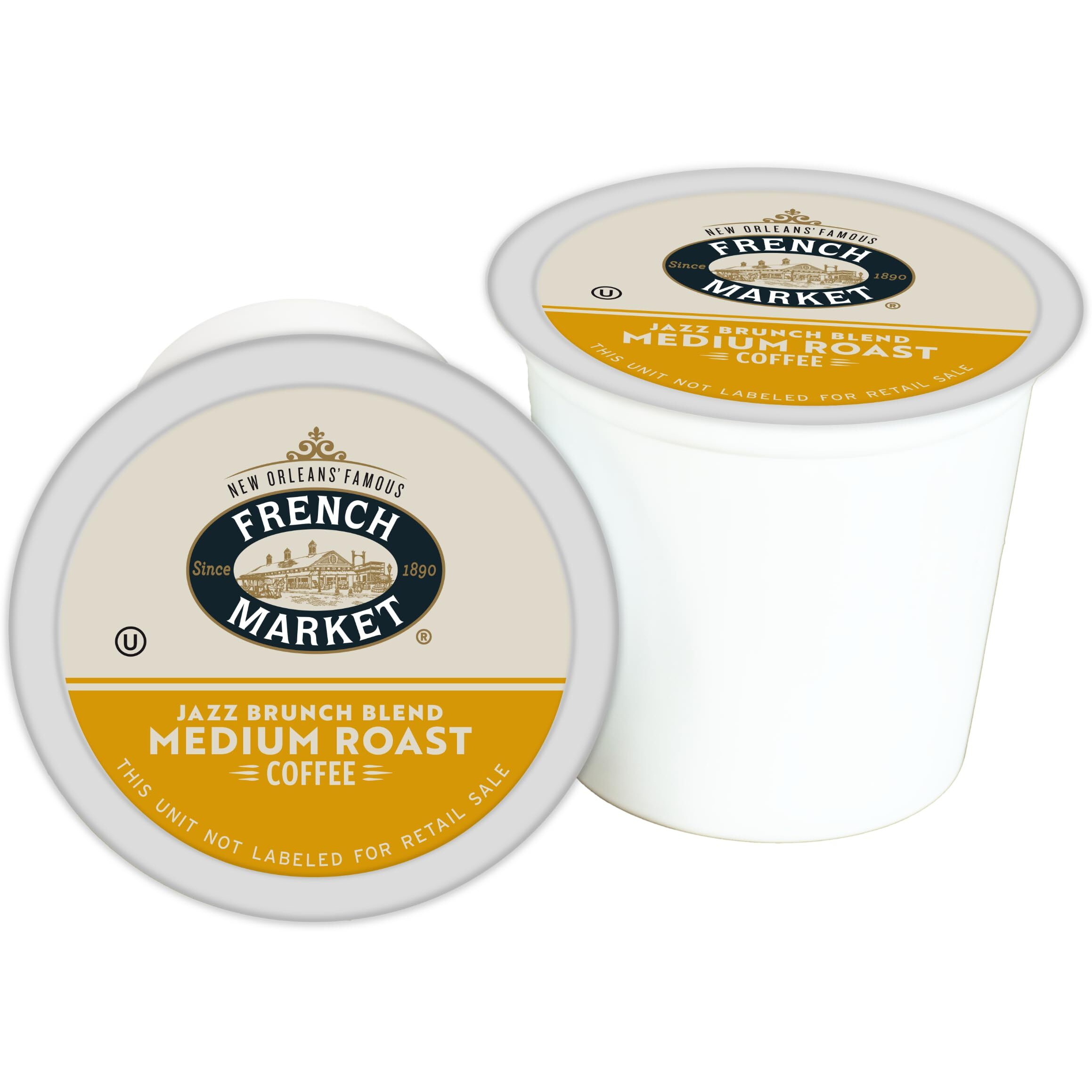 French Market Jazz Brunch Blend Medium Roast Single Serve Coffee Pods, 12Ct Box (Pack Of 6)