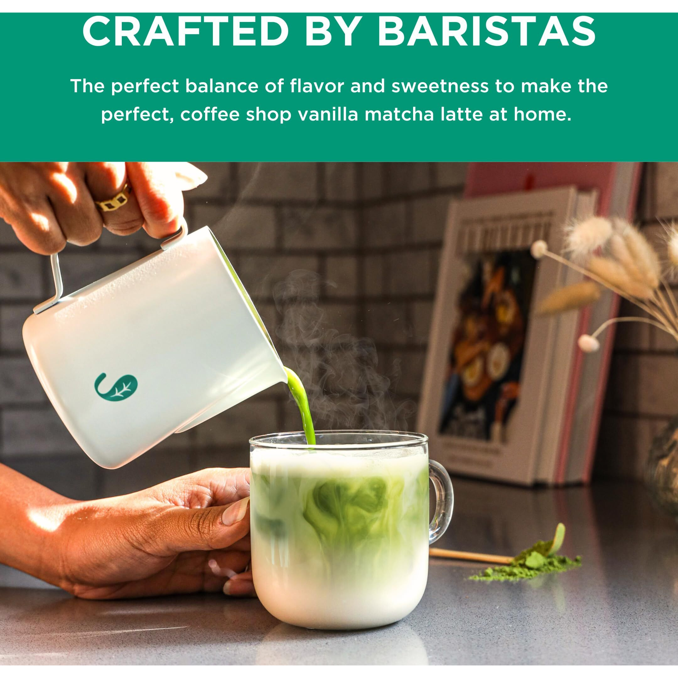 Jade Leaf Matcha Organic Cafe Style Vanilla Matcha Latte Green Tea Powder, Premium Barista Crafted Mix, Authentically Japanese, 15 Servings (5.3 Ounces)