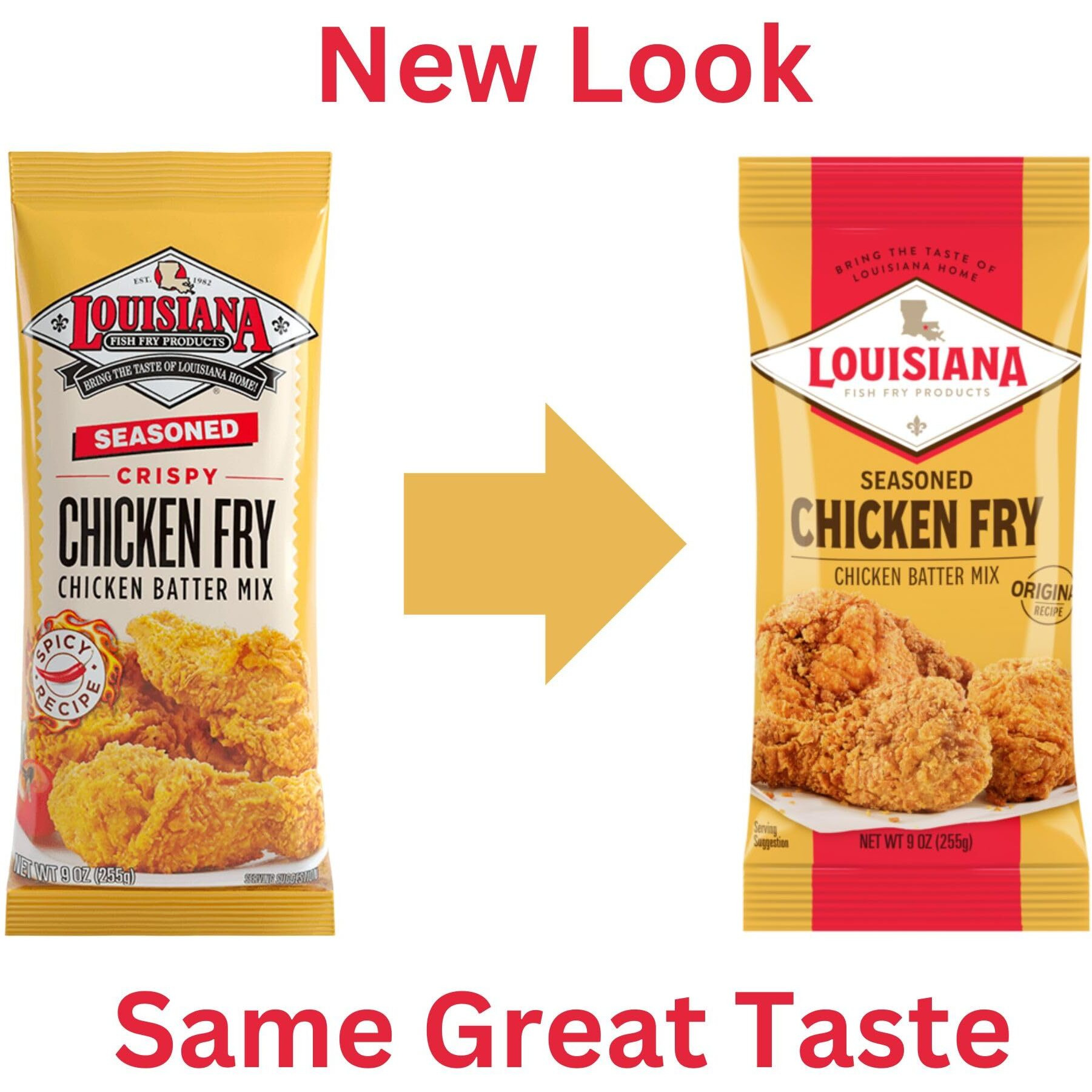 Louisiana Seasoned Chicken Fry Batter 9 Oz (Pack Of 12) - Crispy Southern Coating Mix For Fried Chicken - Delicious And Convenient Coating Filled With Cajun Flavor - Easy To Make Recipe - Just Add Water
