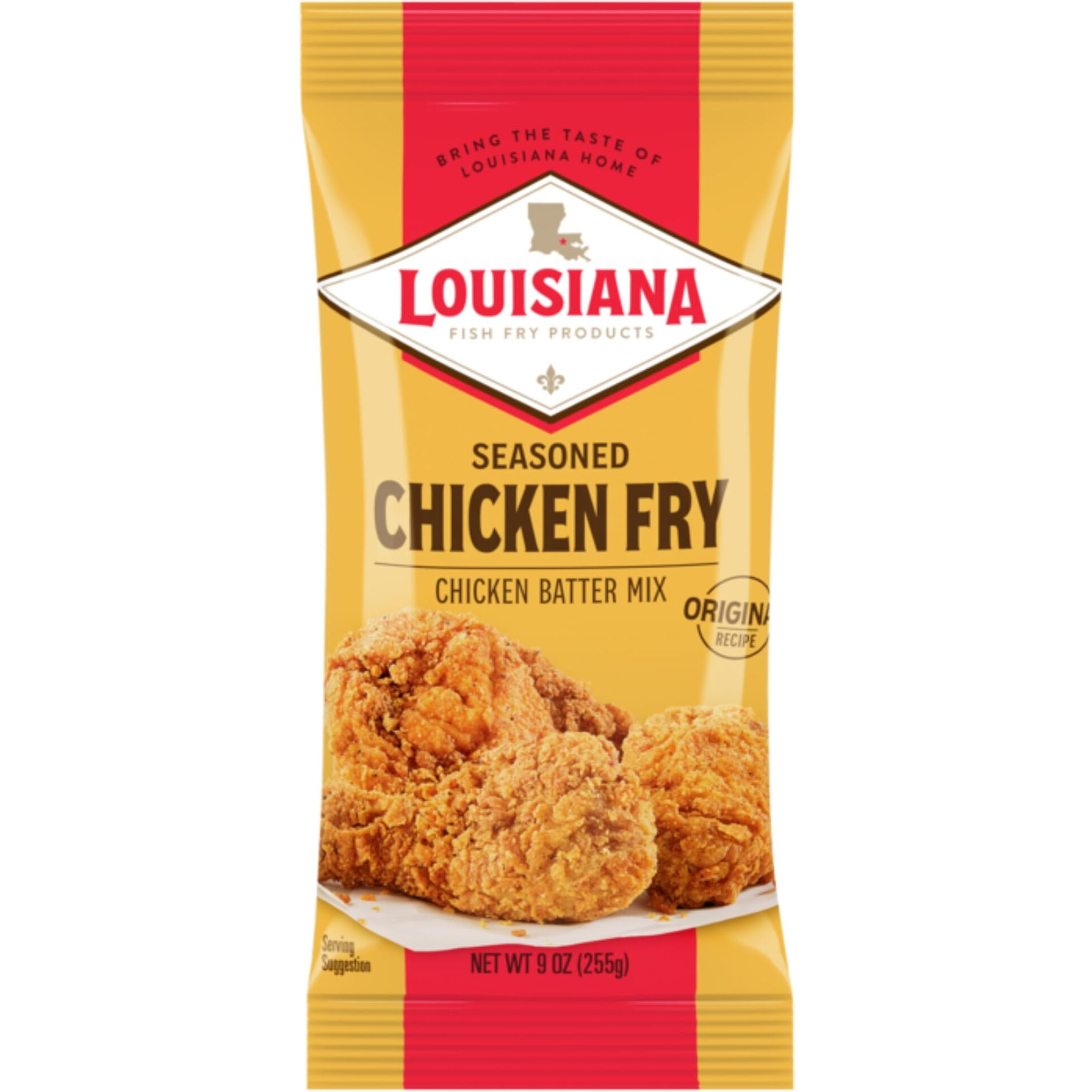 Louisiana Seasoned Chicken Fry Batter 9 Oz (Pack Of 12) - Crispy Southern Coating Mix For Fried Chicken - Delicious And Convenient Coating Filled With Cajun Flavor - Easy To Make Recipe - Just Add Water