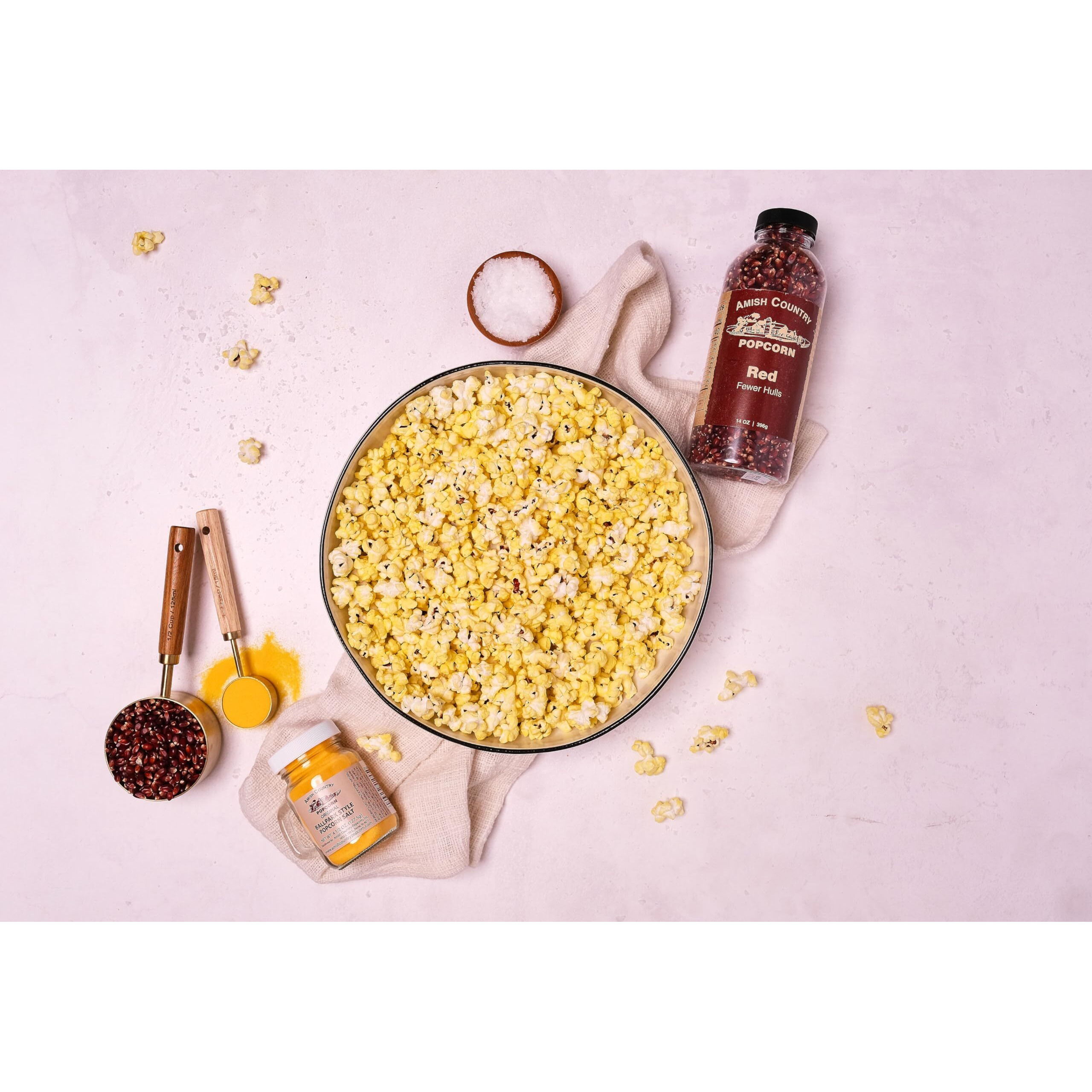 Amish Country Popcorn | 2-14 Oz Bottles | Red Popcorn Kernels | Old Fashioned, Non-Gmo And Gluten Free (2-14 Oz Bottles)