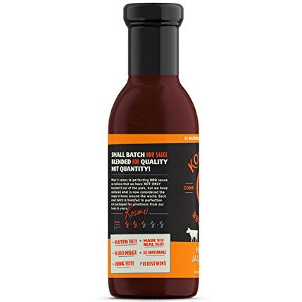 Kosmos Q Honey Jalapeno Bbq Sauce - 15.5 Oz Bottle For Bbq & Marinades W/ Sweet And Spicy Flavor - Thick Barbecue Sauce For Tender & Juicy Meat (Honey Jalapeno)