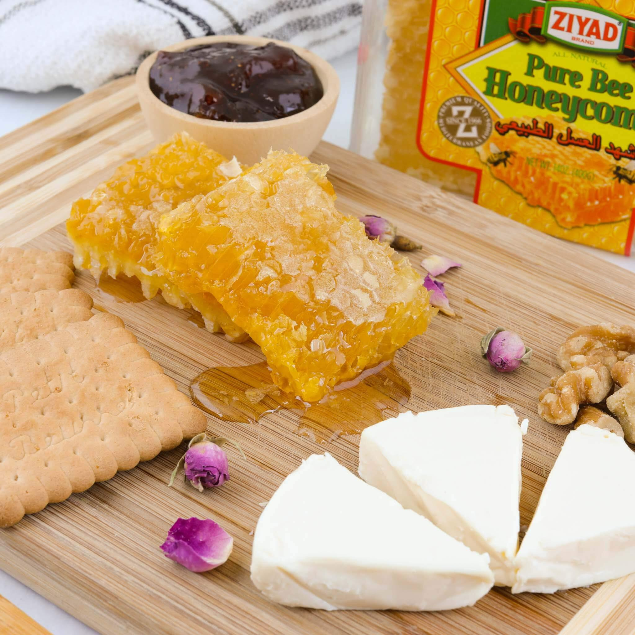 Ziyad Raw All-Natural Honeycomb, 100% Pure Unfiltered Honey Comb, 100% All-Natural, No Additives, No Preservatives, From The Turkish Mountains, 13 Oz