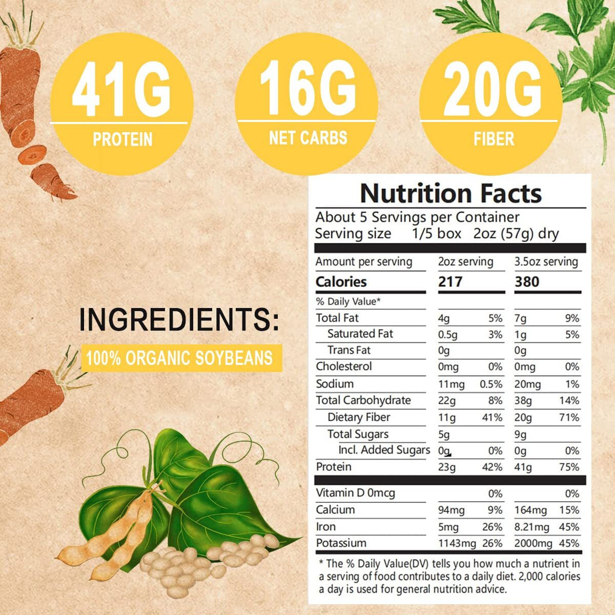 Purefit - Soy Bean Low Carb Pasta (10 Oz/5 Servings) - Organic Spaghetti Noodles, Gluten Free Pasta, Keto Friendly, High Protein, Non-Gmo, Kosher, Plant-Based Protein, Bean Noodles