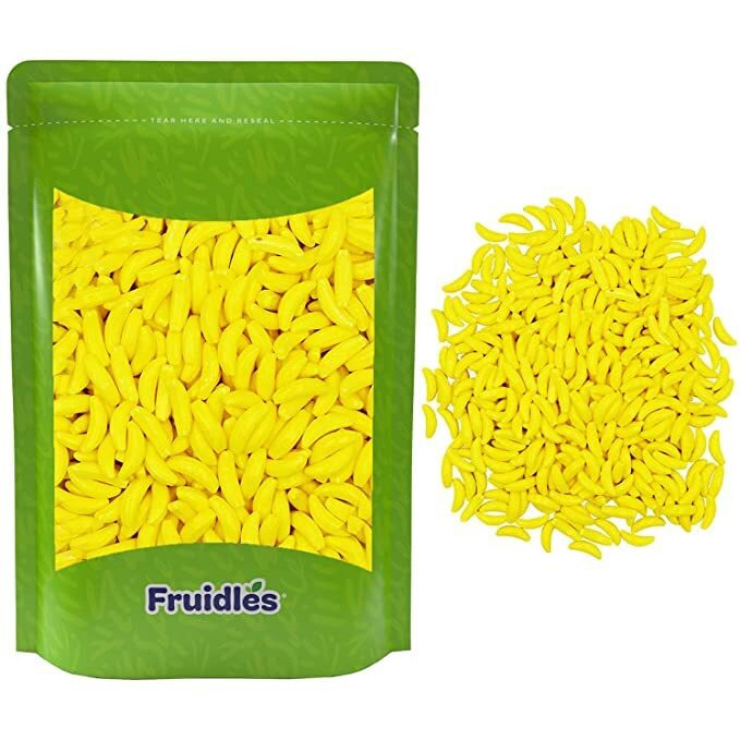 Fruidles Bananarama Banana Candy Runts, Hard Candy Treats, Kosher Certified, Family Size Party Bag (Yellow Banana Runts, 2 Pounds)