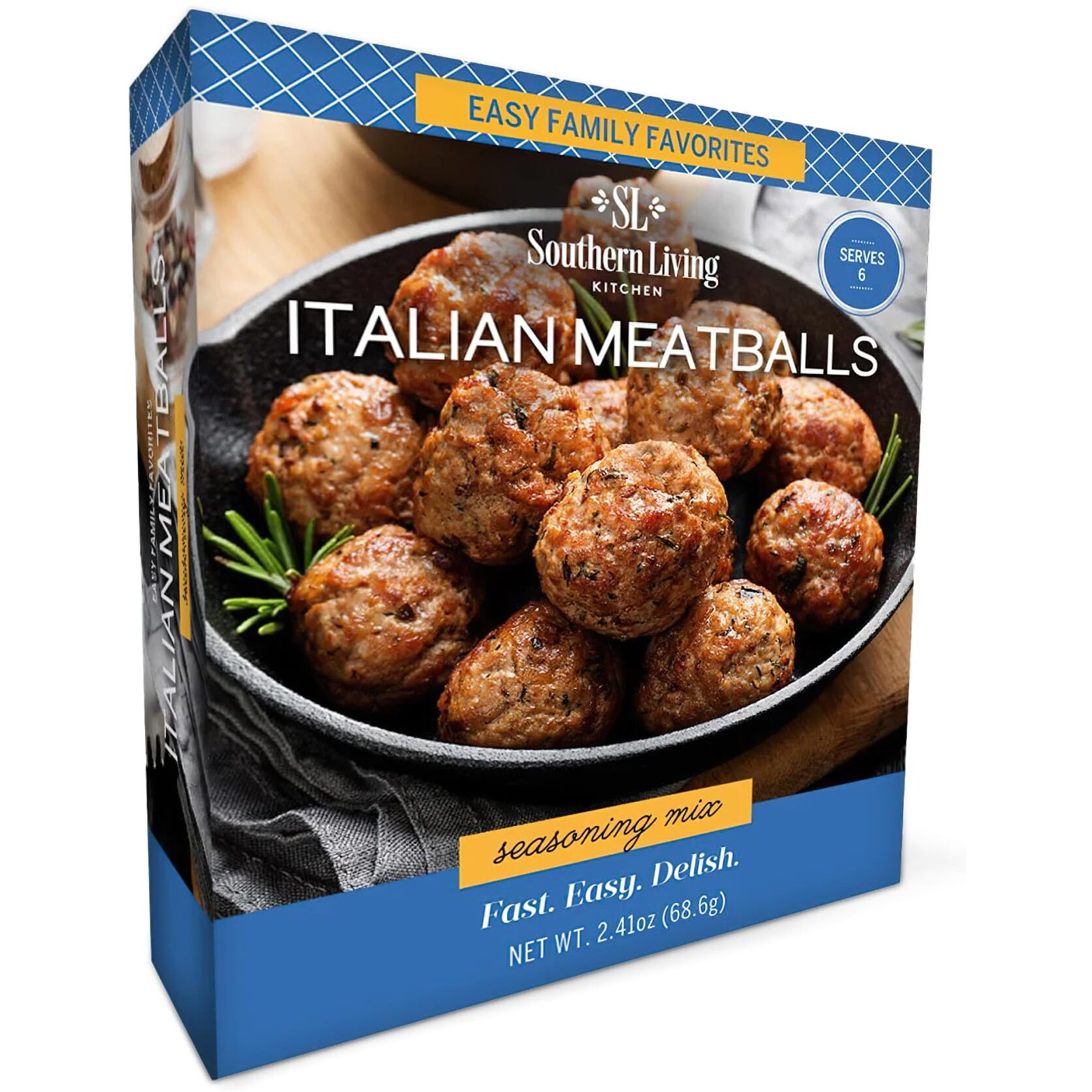 Southern Living Italian Meatball Seasoning Mix, Seasoning & Sauce Spice For Meatballs, Burgers, Meatloaf, Grilling, Bbq, Chili, 2.41 Oz.
