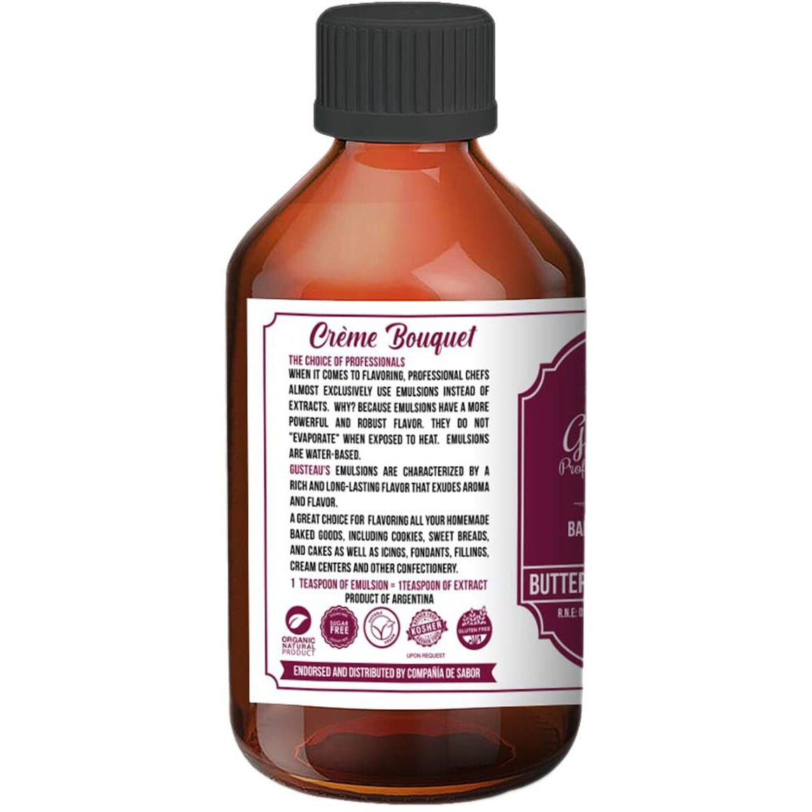 Gusteau's - Buttery Sweet Dough Flavor Emulsion, 4 Fl Oz (100Ml) Alcohol Free, Sugar Free, Kosher (Buttery Sweet Dough)