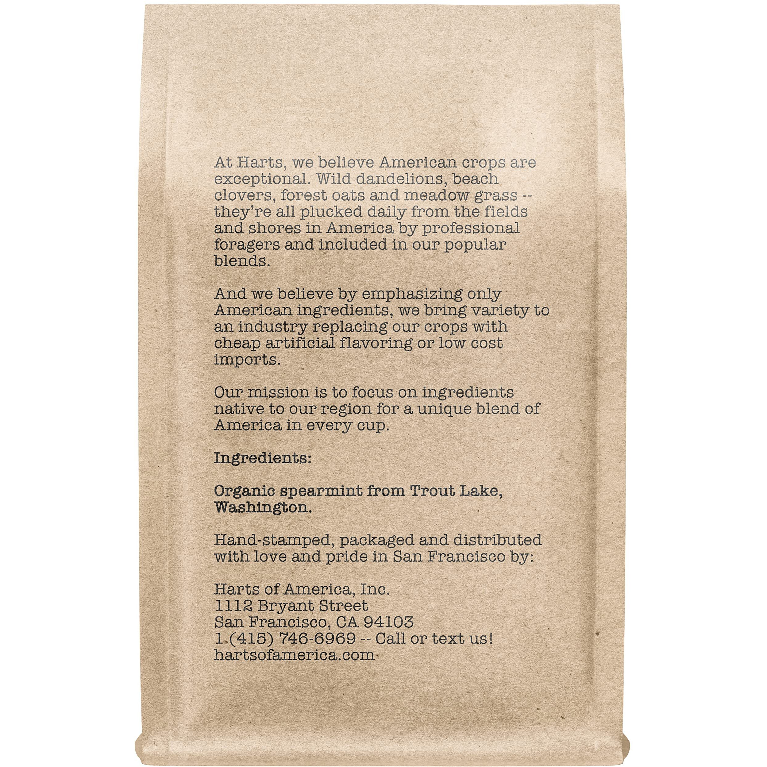 Organic Spearmint, 45-60 Servings, Eco-Conscious Zip Pouch, Caffeine Free, Pure Loose Leaf Tea Grown In America, 5 Ounce (Medium)