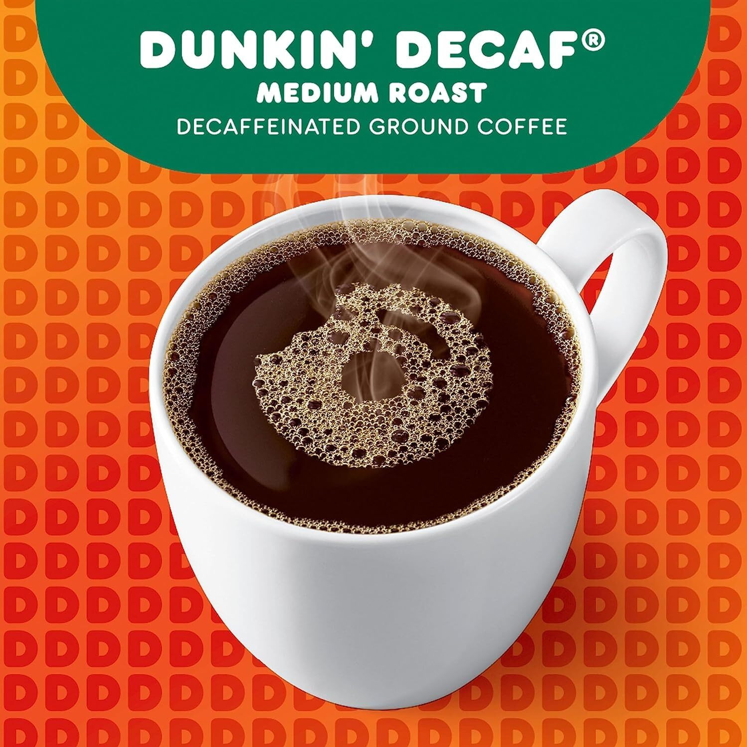 Dunkin' Decaf Medium Roast Decaffeinated Ground Coffee, 30 Ounce (Pack Of 4)