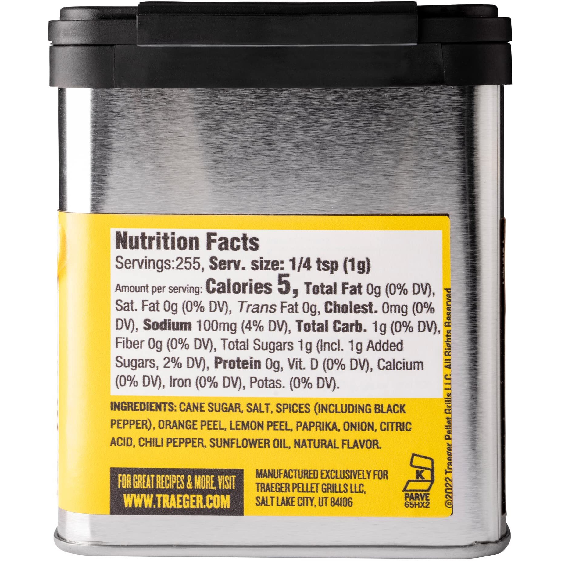 Traeger Grills Spc170 Chicken Rub With Citrus & Black Pepper