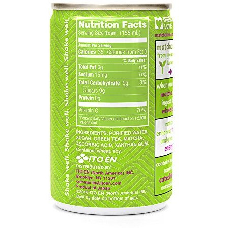 Matcha Love Green Tea Sweetened Energy Shots, 5.2 Ounce (Pack Of 20)