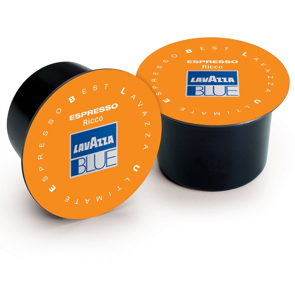 Lavazza Blue Capsules, Espresso Ricco Coffee Blend, Dark Roast, 28.2-Ounce Boxes (Pack Of 100)