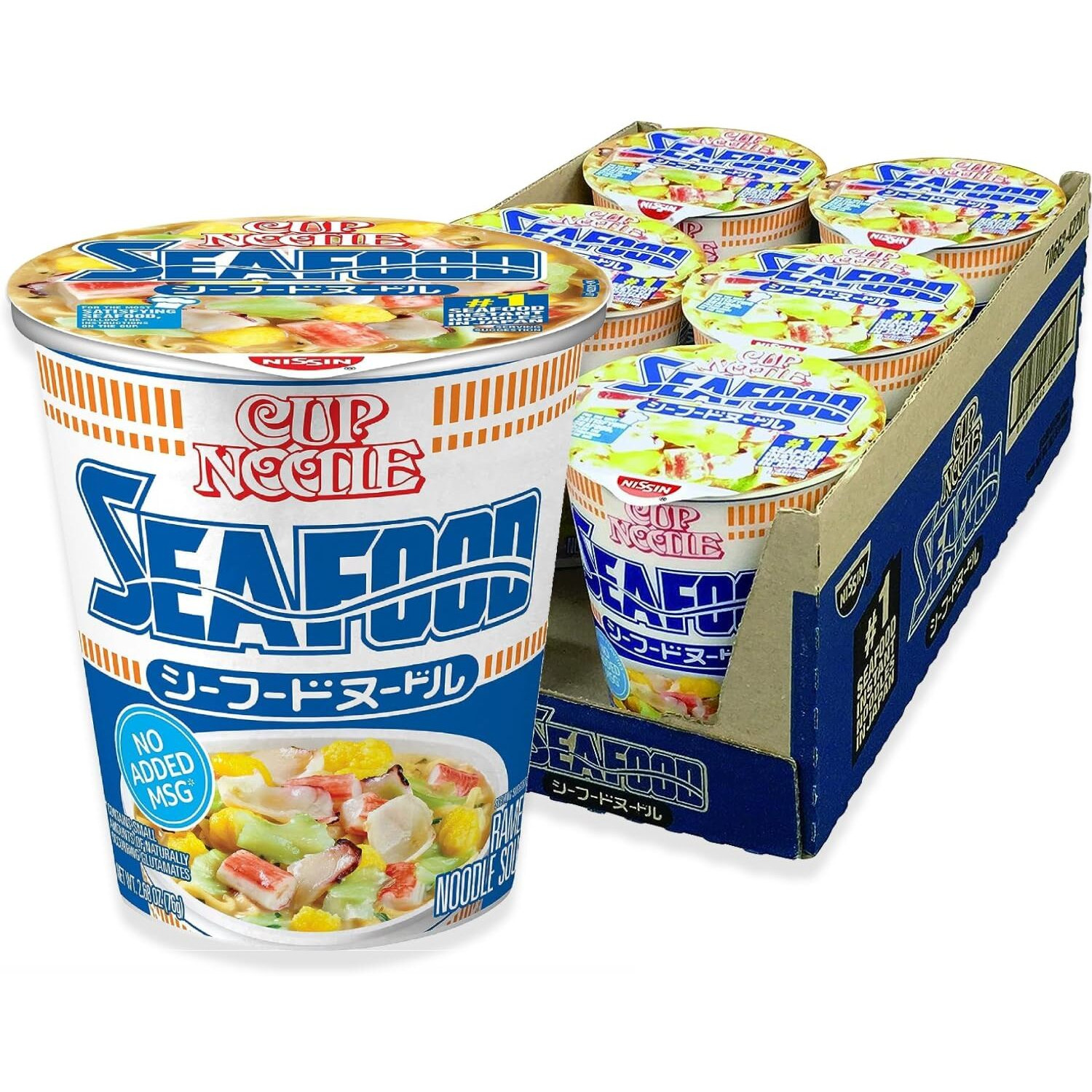 Nissin, Cup Noodles Soup, Seafood Flavor, 2.68 Oz (Case Of 6)