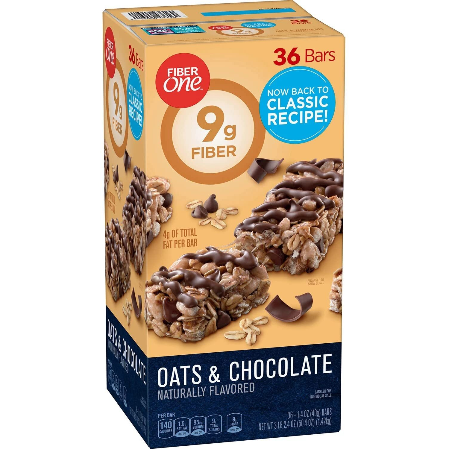 Fiber One Oats And Chocolate Chewy Bars, 1.4 Ounce (Pack Of 36)