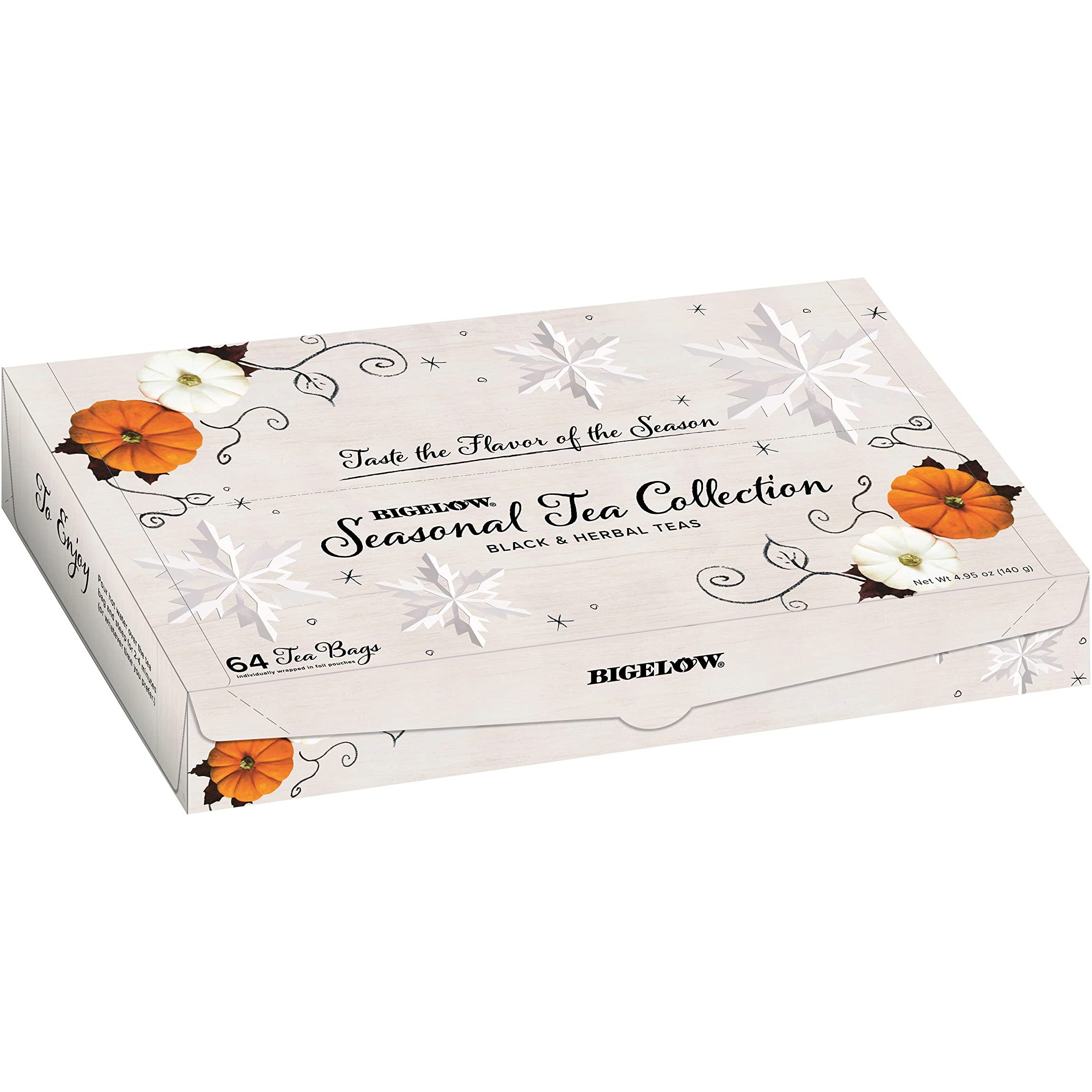 Bigelow Tea Seasonal Collection, Variety Gift Box Sampler, 64 Tea Bags, (Pack Of 1)
