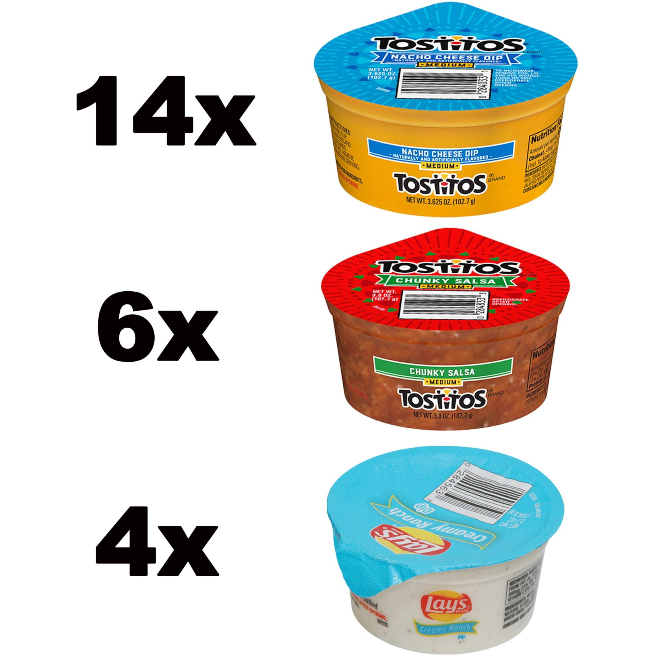 Frito Lay Single Serve Dip Cups Variety Pack, (Pack Of 24)