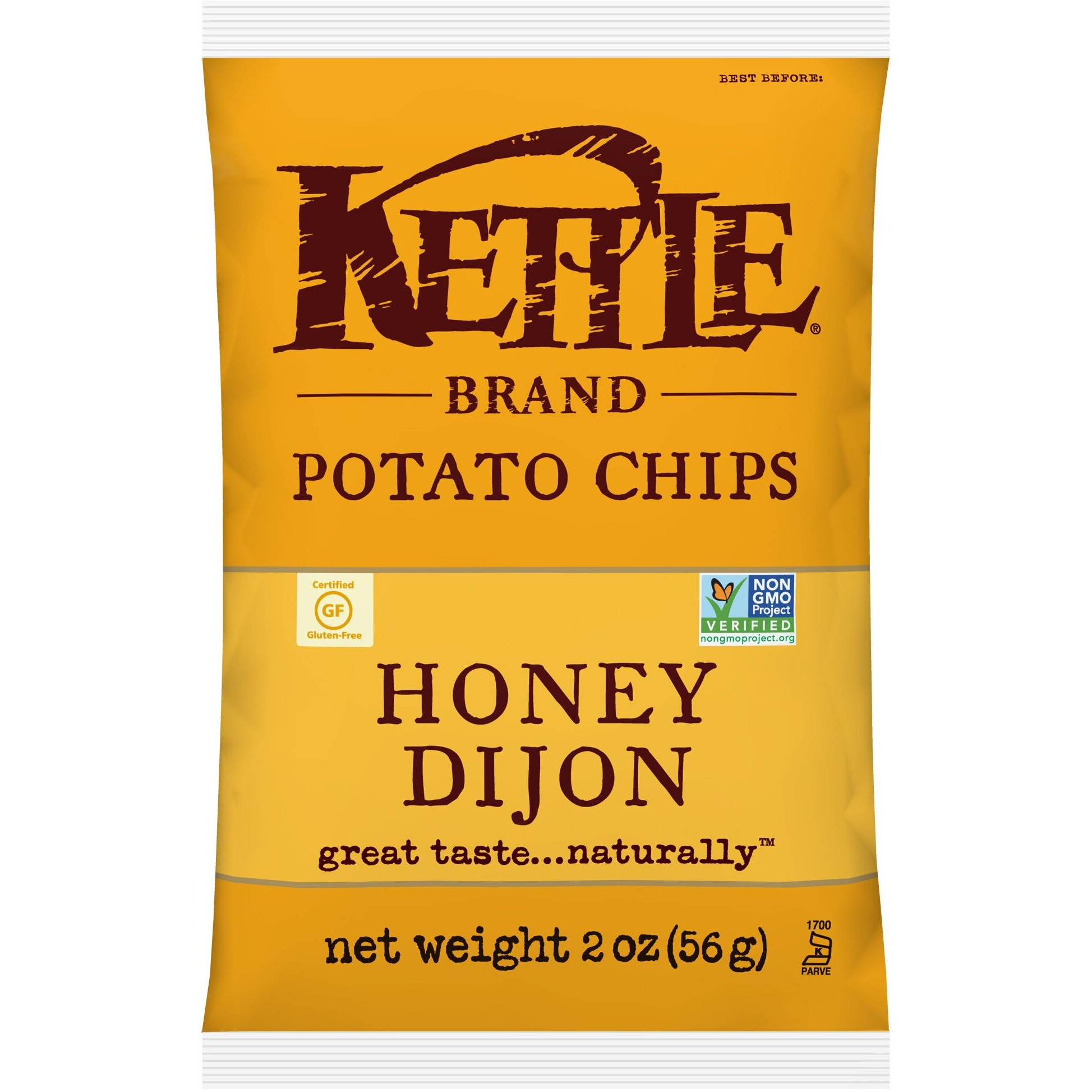 Kettle Brand Potato Chips, Honey Dijon Bags, 2 Ounce (Pack Of 24)