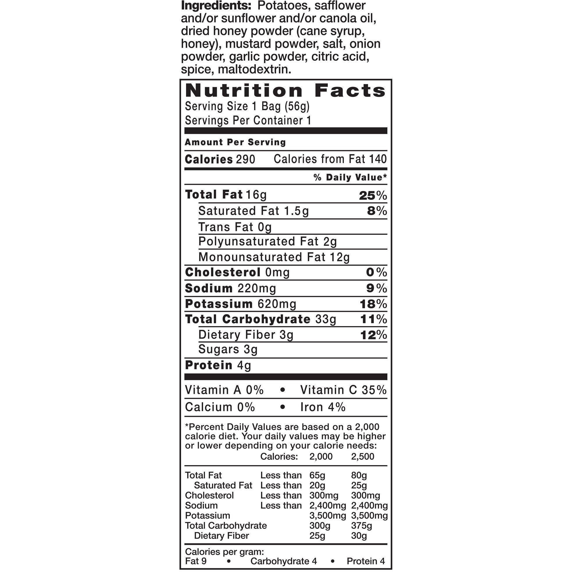 Kettle Brand Potato Chips, Honey Dijon Bags, 2 Ounce (Pack Of 24)