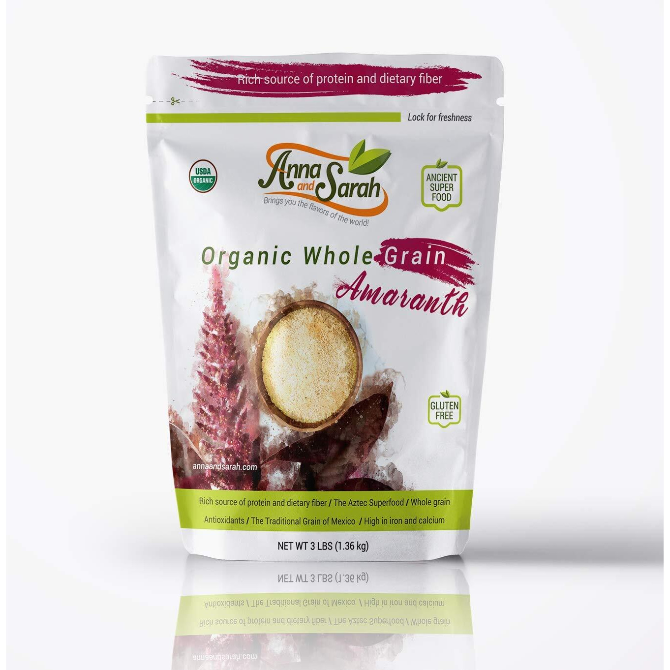 Anna And Sarah Organic Amaranth In Resealable Bag, 3 Lbs