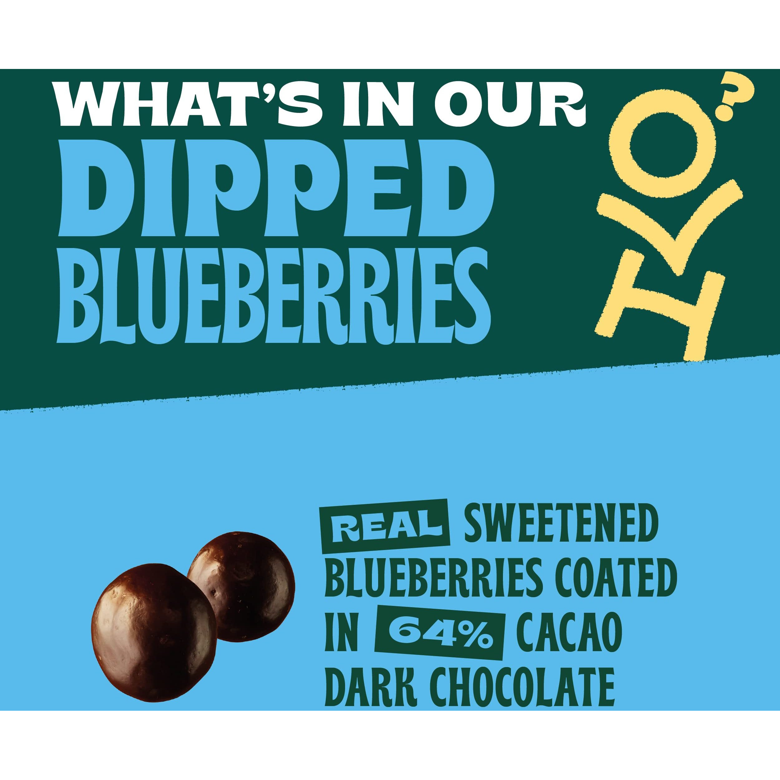 Orchard Valley Harvest Dark Chocolate Dipped Blueberries, 8 Oz (Pack Of 1), Made With Real Sweetened Blueberries, Gluten Free, Non-Gmo, Resealable Bag, Snacks For Adults & Kids