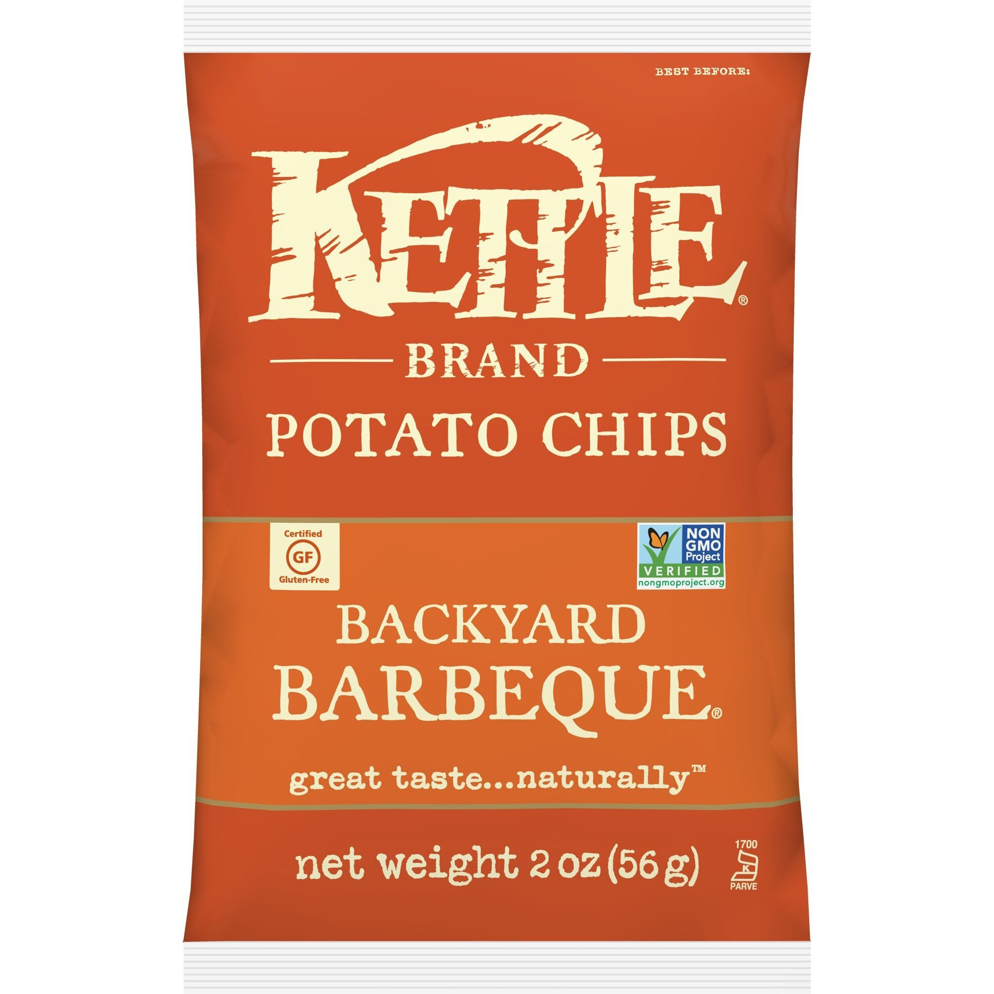 Kettle Brand Potato Chips, Backyard Barbeque, 2 Ounce Bag (Pack Of 24)