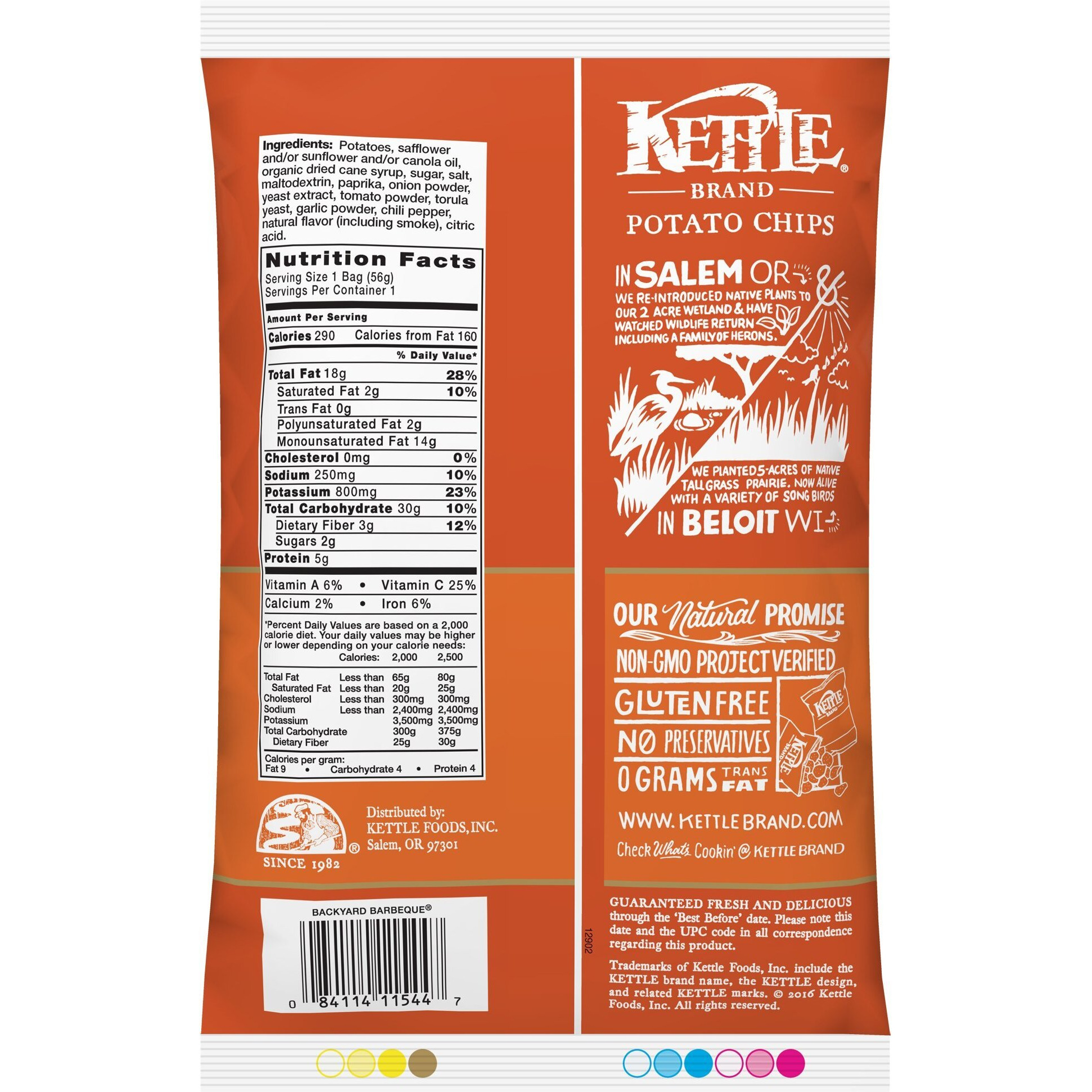 Kettle Brand Potato Chips, Backyard Barbeque, 2 Ounce Bag (Pack Of 24)