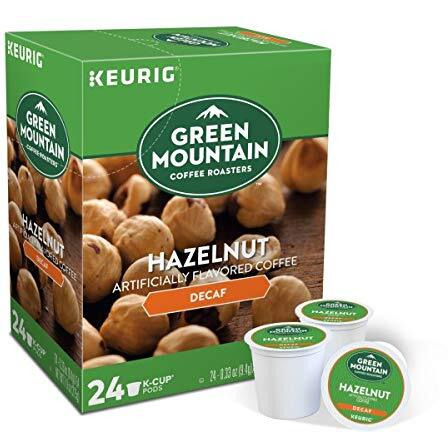 Green Mountain Coffee Roasters Hazelnut Decaf, Single-Serve Keurig K-Cup Pods, Flavored Light Roast Coffee, 48 Count (Pack Of 1)