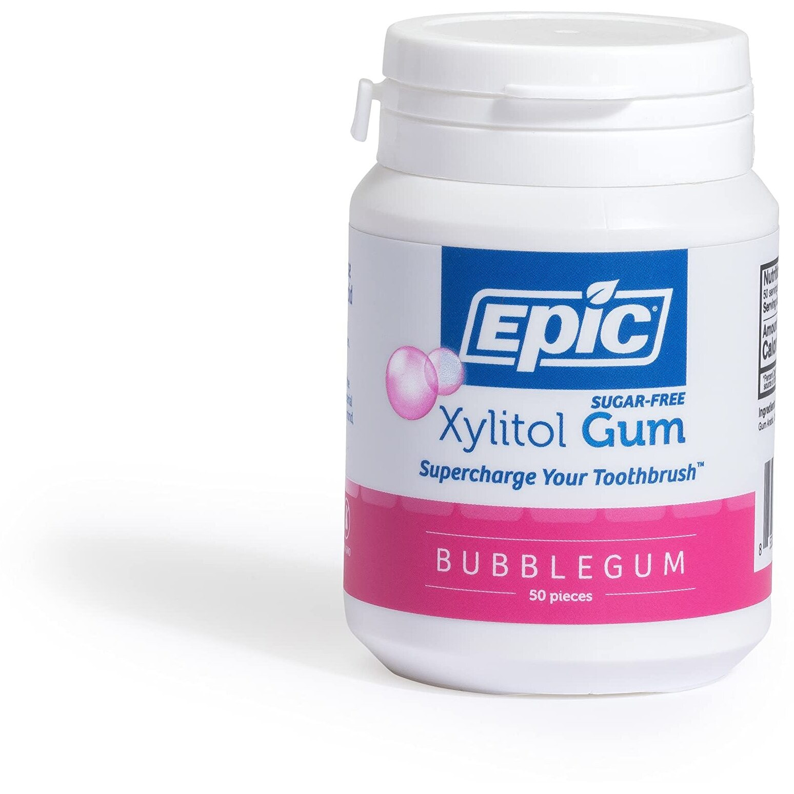 Epic Xylitol Chewing Gum - Sugar Free & Aspartame Free Chewing Gum Sweetened W/Xylitol For Dry Mouth & Gum Health (Assorted, 50-Piece Bottle, 3 Bottles)