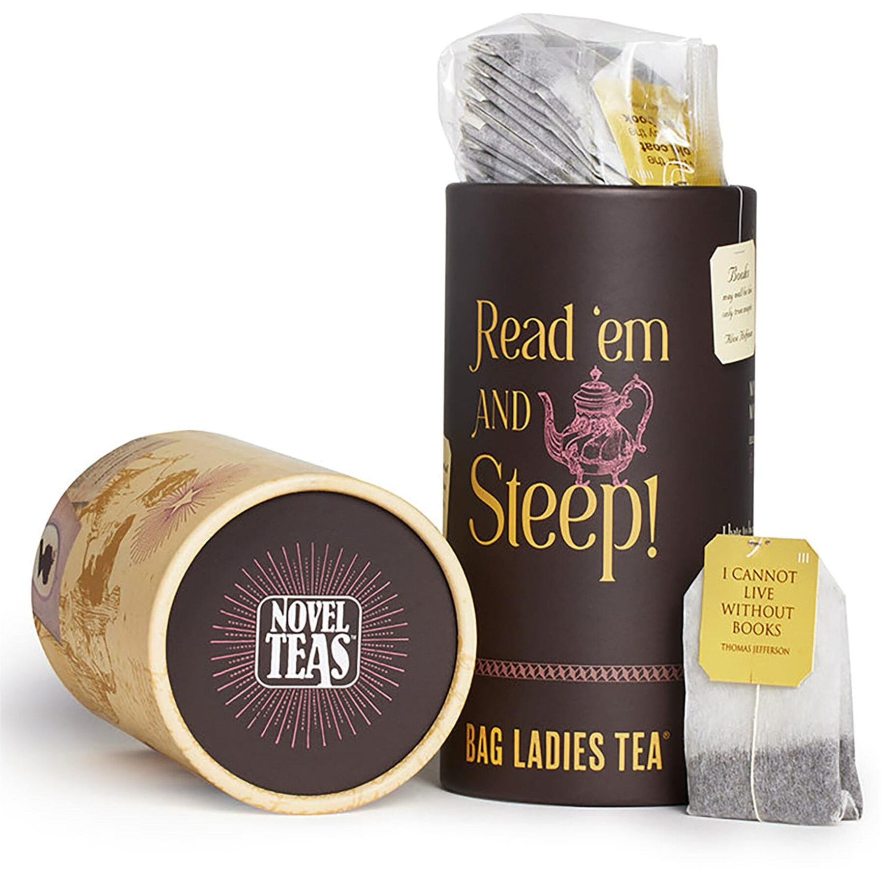 Novel Teas Book Lover's Tea Contains 20 Teabags Individually Tagged With Literary Quotes From The World Over, Made With The Finest English Breakfast Tea, For The Book Lover