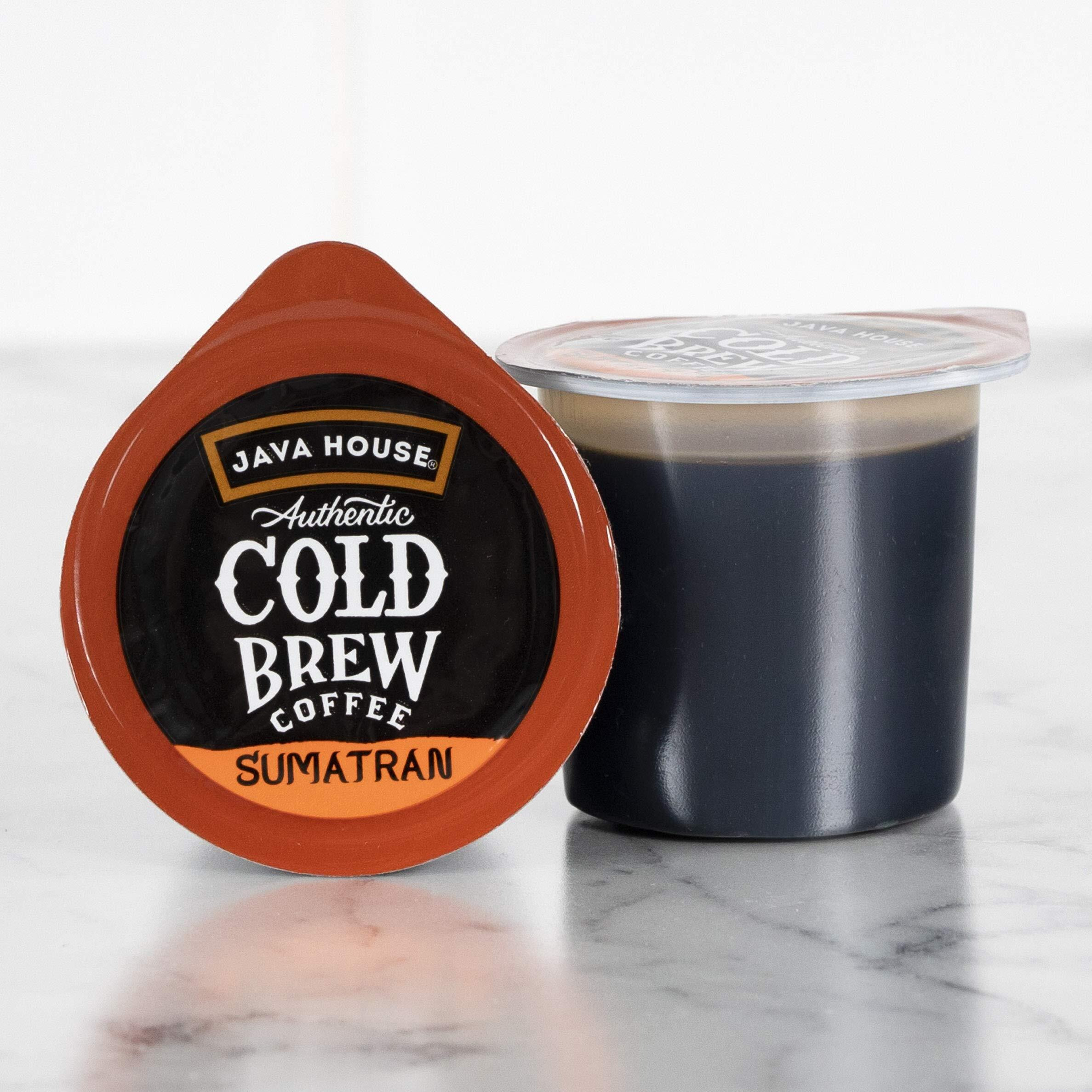 Java House Cold Brew Coffee, Dark Roast Coffee Concentrate Liquid Pods - 1.35 Fluid Ounces (6 Count Liquid Pods Per Box) Enjoy Hot Or Iced (Sumatran, 6 Boxes X 6 Pods  36 Count)