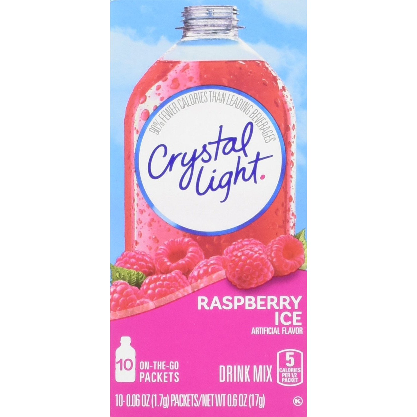 Crystal Light On The Go Raspberry Ice, 10-Packet Boxes (Pack Of 4)