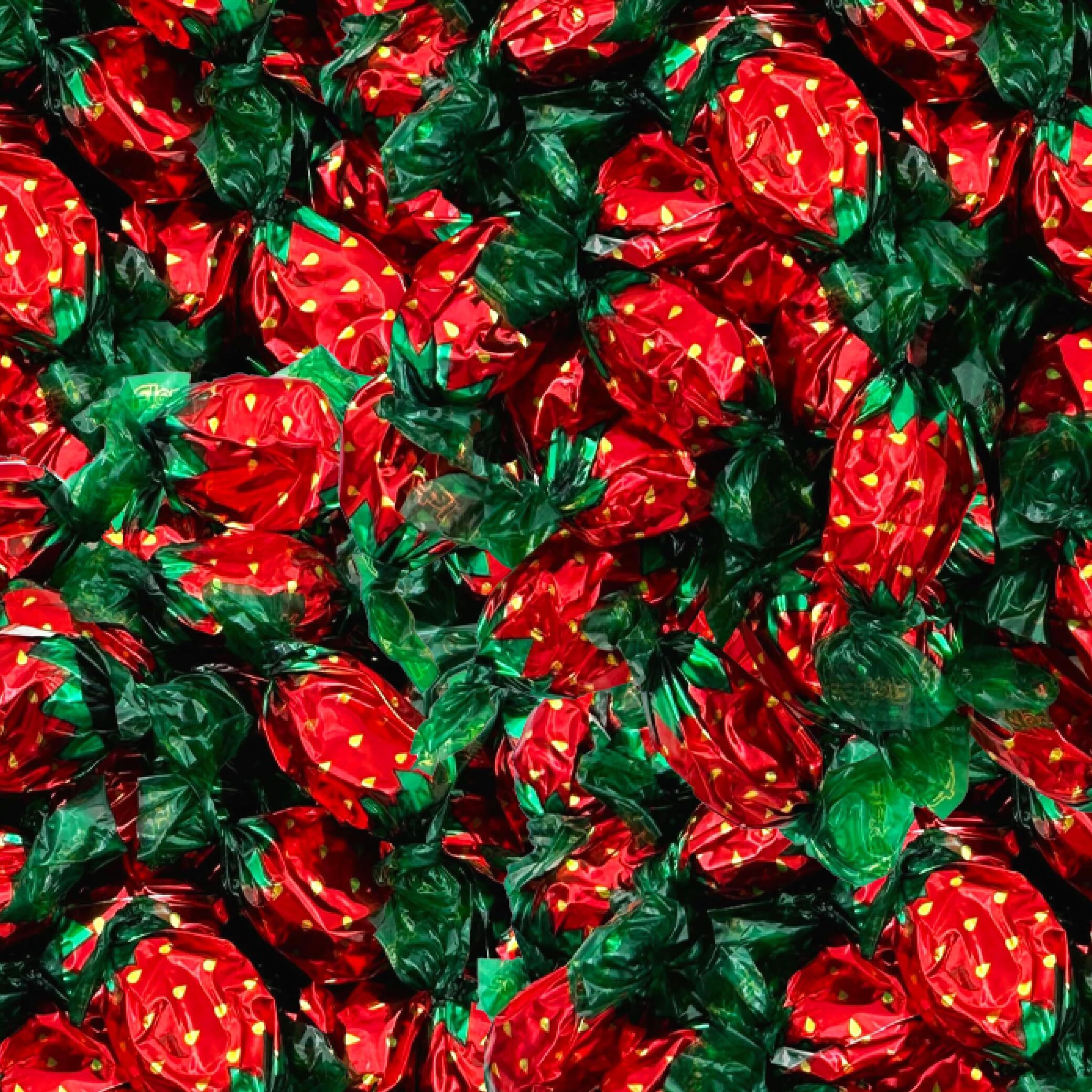 Strawberry Filled Bon Bons Hard Candy- Bulk 2 Pound Bag (About 150 Pieces) - Old-Fashioned Sweets