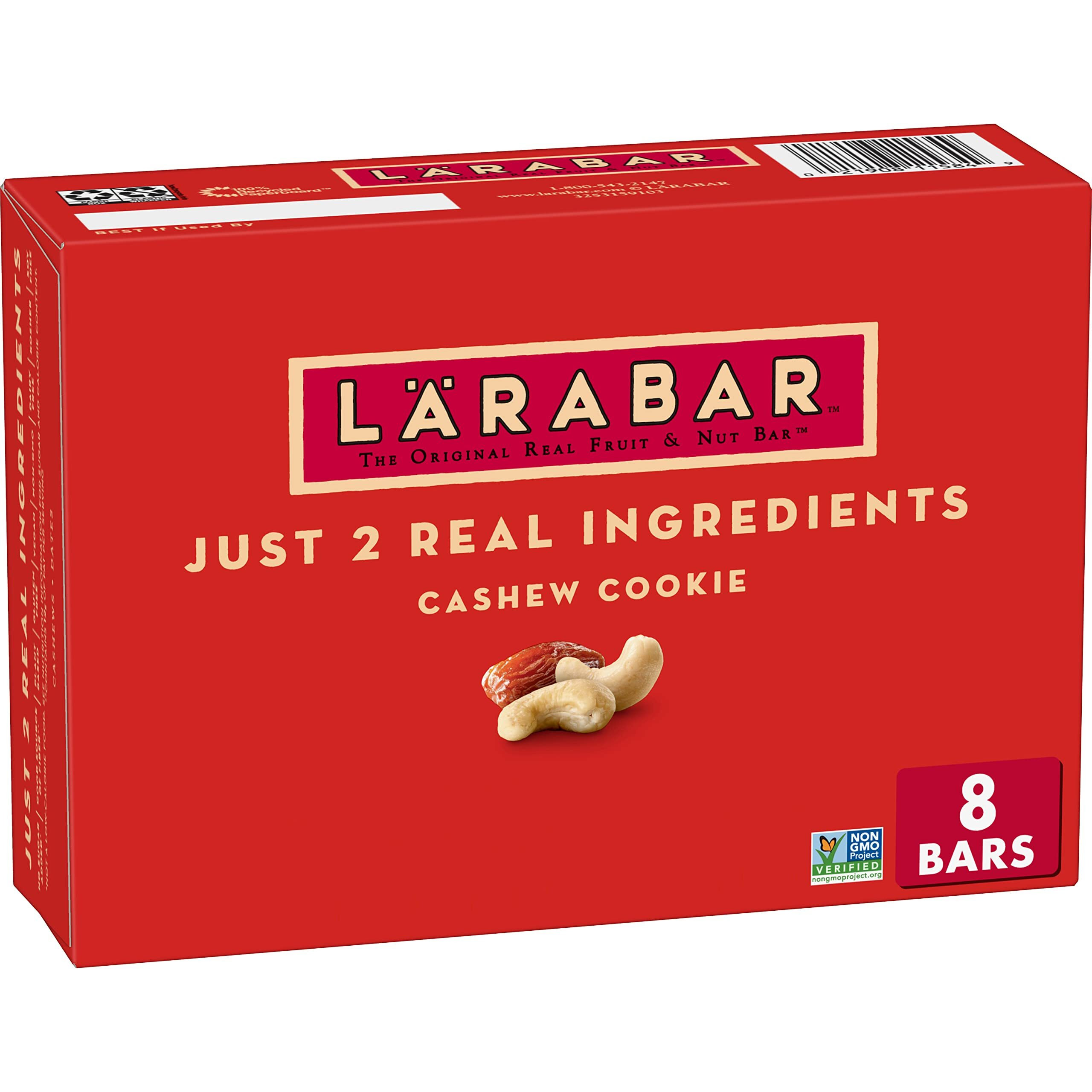 Larabar Cashew Cookie, Gluten Free Vegan Fruit & Nut Bar, 1.7 Oz Bars, 8 Ct