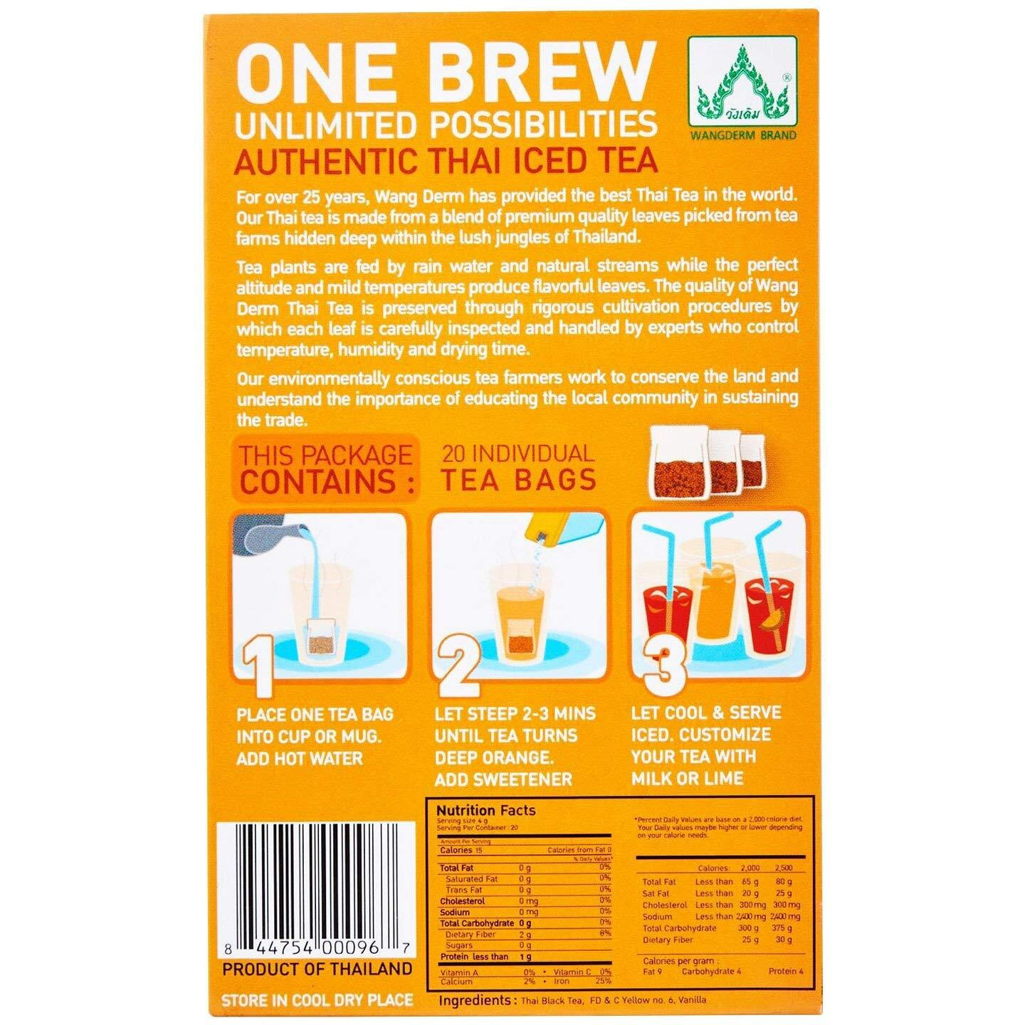 Authentic Thai Iced Tea Flavored Black Tea,23 Tea Bags