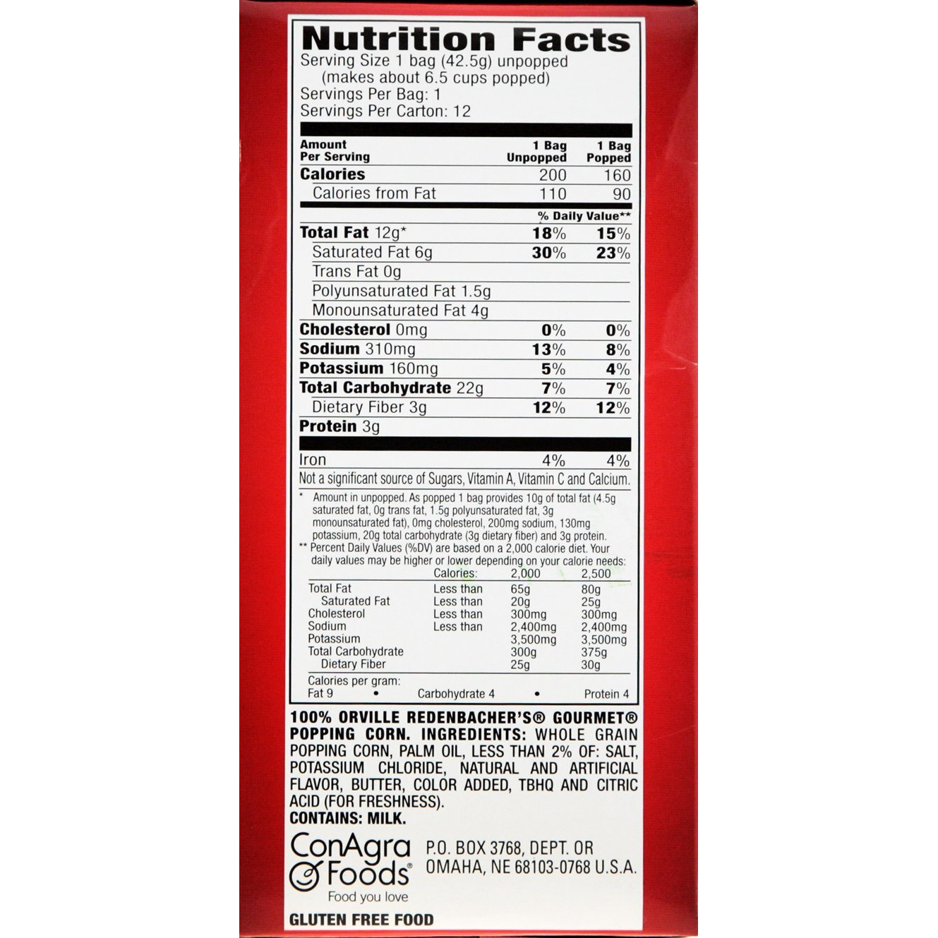 Orville Redenbachers Gourmet Popcorn Movie Theater Butter 12 Ct. Mini (Pack Of 2)