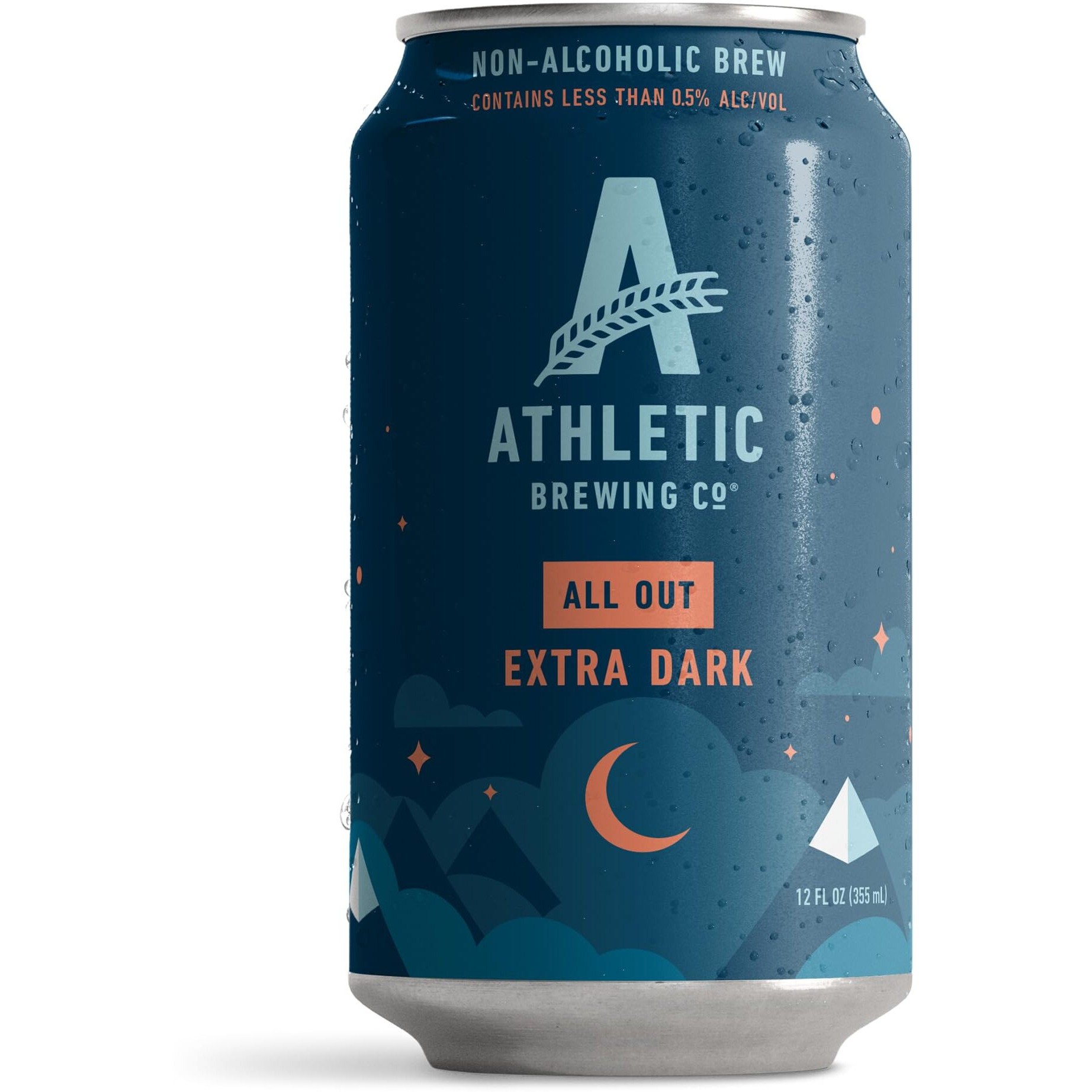 Athletic Brewing Company Craft Non-Alcoholic Beer - 12 Pack X 12 Fl Oz Cans - All Out Extra Dark - Low-Calorie, Award Winning - Delicate Coffee And Bittersweet Chocolate Notes