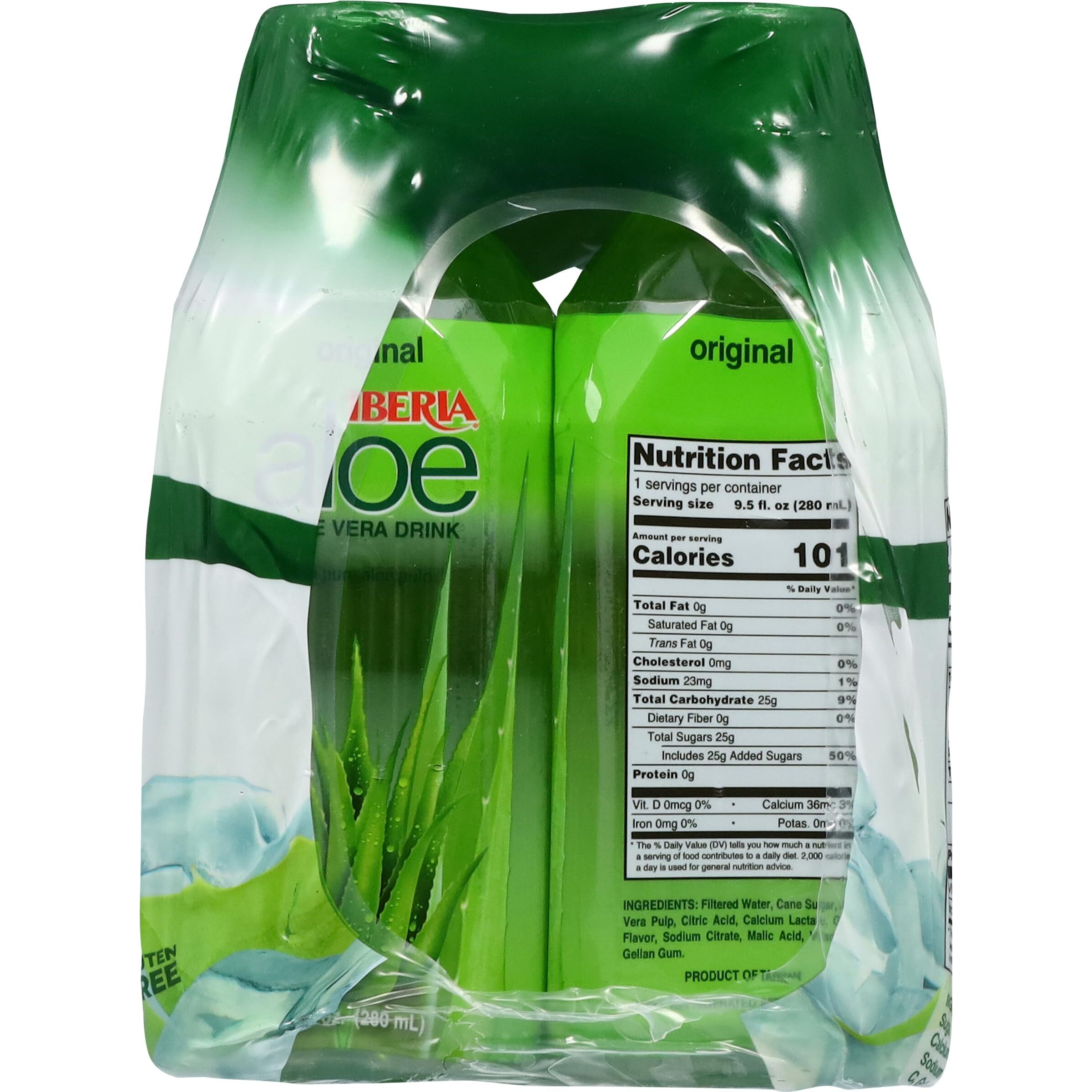 Iberia Aloe Vera Juice Drink With Aloe Pulp, Original, 9.5 Fl Oz, Pack Of 6