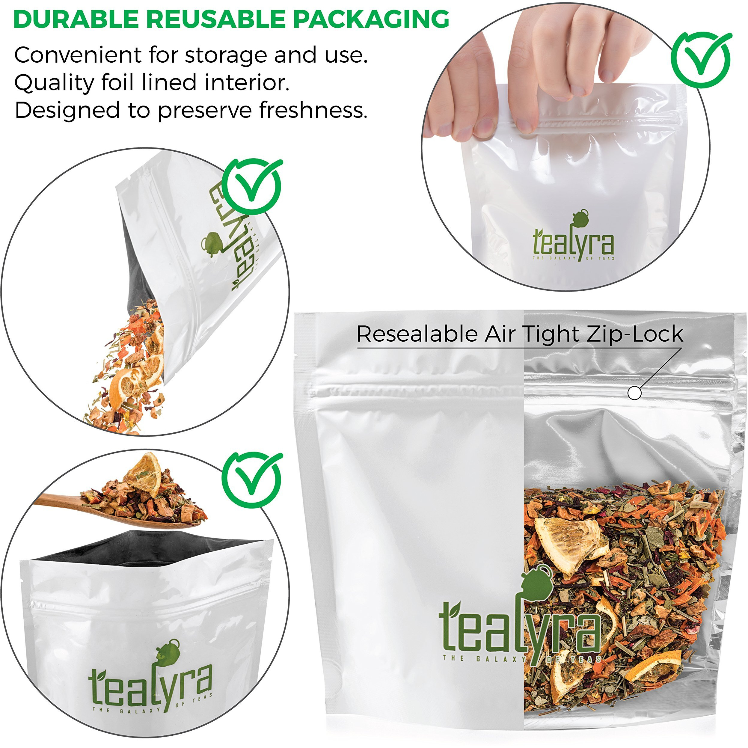 Tealyra - Orange Lemonade - Hibiscus - Eucalyptus - Lemongrass - Herbal Fruity Loose Leaf Tea Blend - Vitaminsrich - Boost Immune System- 100% Natural - Hot And Iced - Caffeine-Free - 110G (4-Ounce)