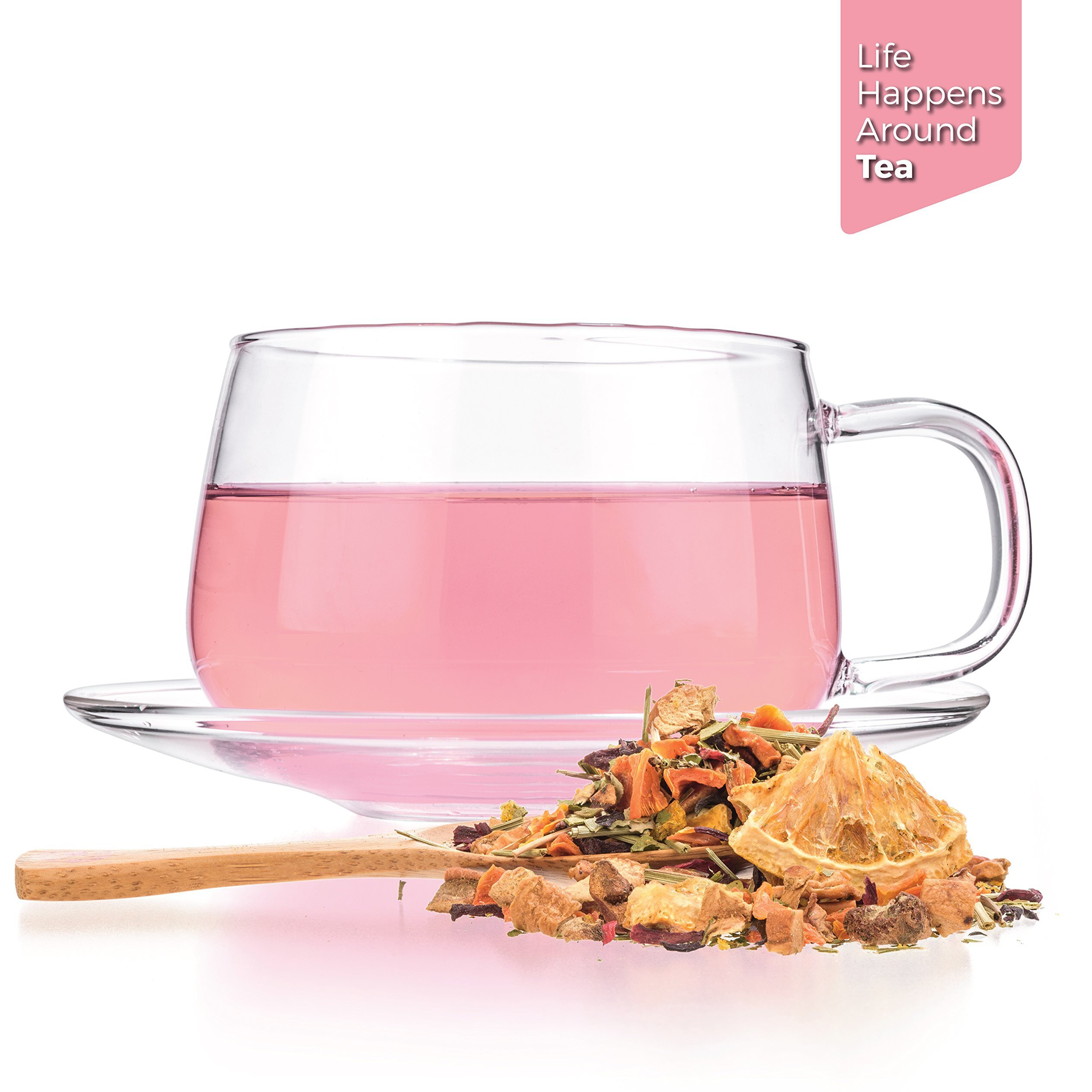 Tealyra - Orange Lemonade - Hibiscus - Eucalyptus - Lemongrass - Herbal Fruity Loose Leaf Tea Blend - Vitaminsrich - Boost Immune System- 100% Natural - Hot And Iced - Caffeine-Free - 110G (4-Ounce)