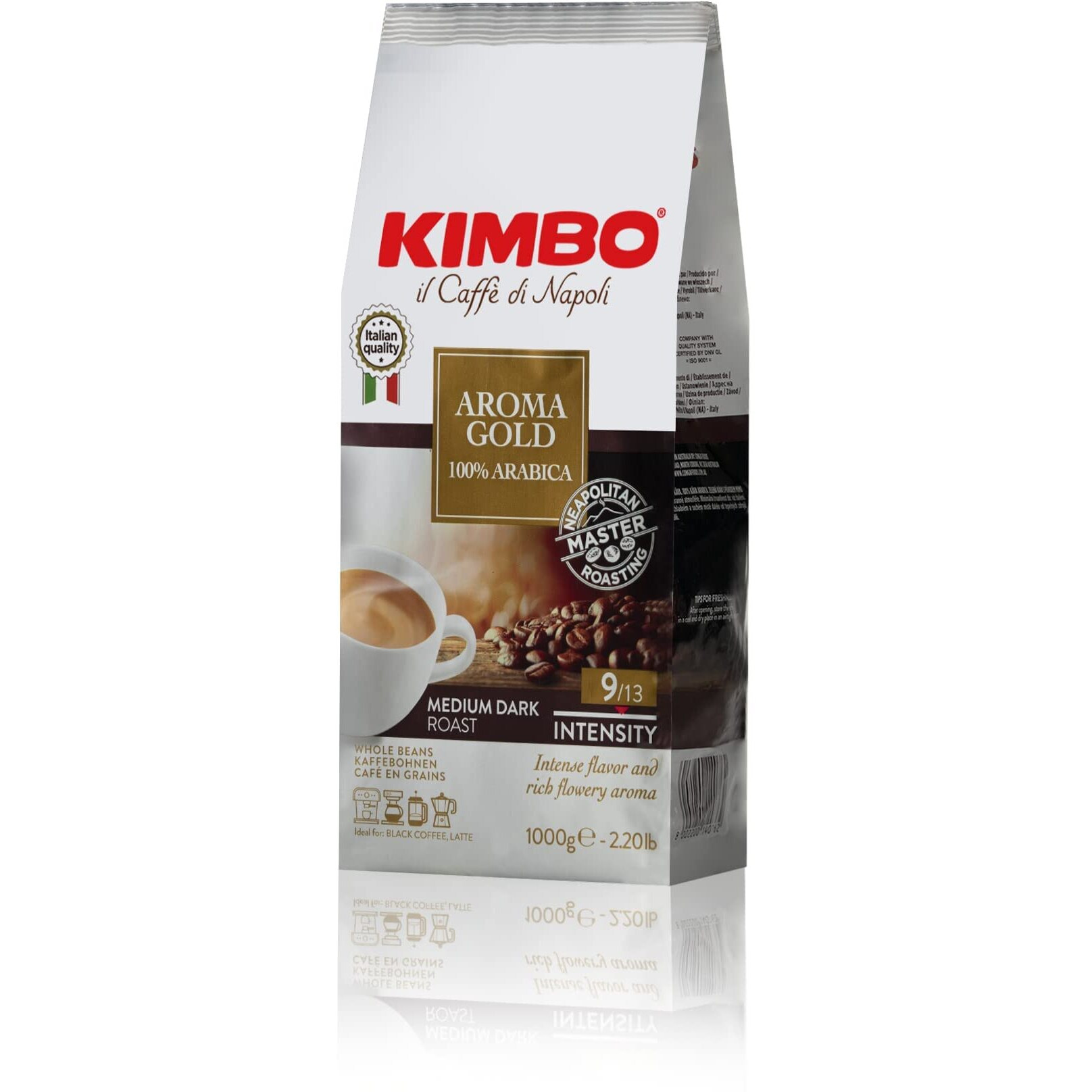 Kimbo Roasted Coffee Beans (Aroma Gold, 2.2 Pounds)