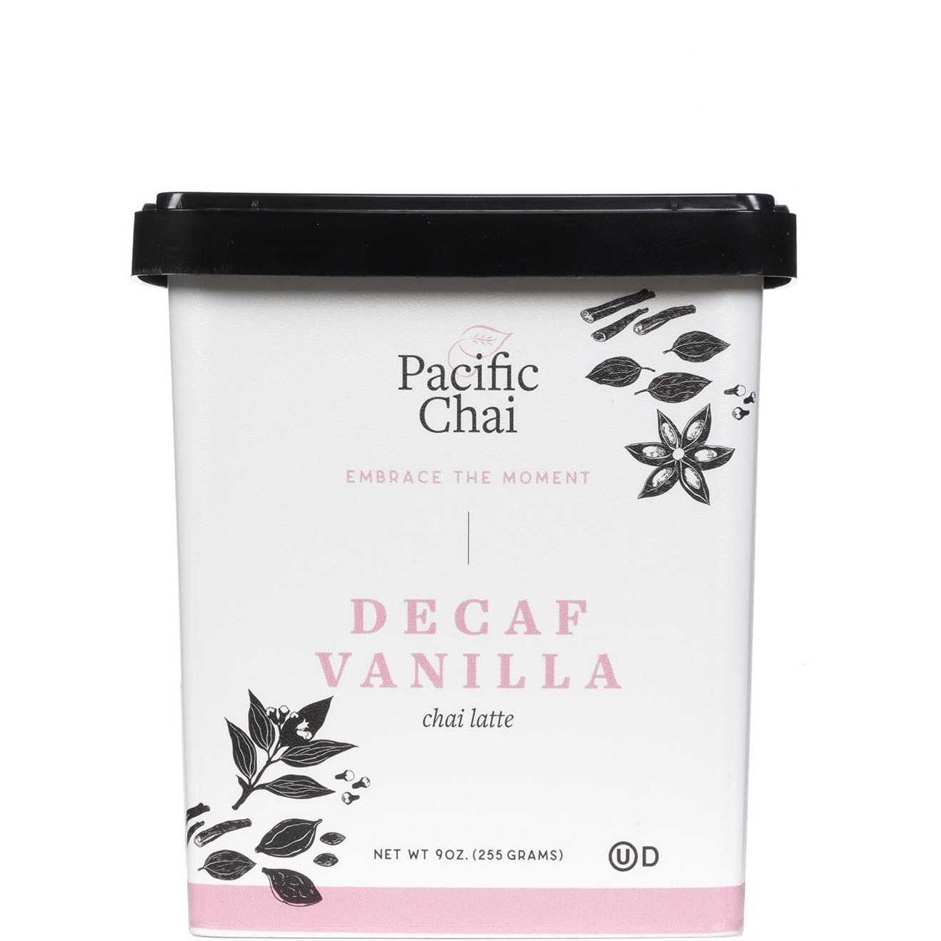 Pacific Chai Decaf Vanilla Chai Latte, Instant Powered Dry Chai Tea Latte Beverage Mix, Gluten Free, Kosher, 9 Ounce (Pack Of 6)
