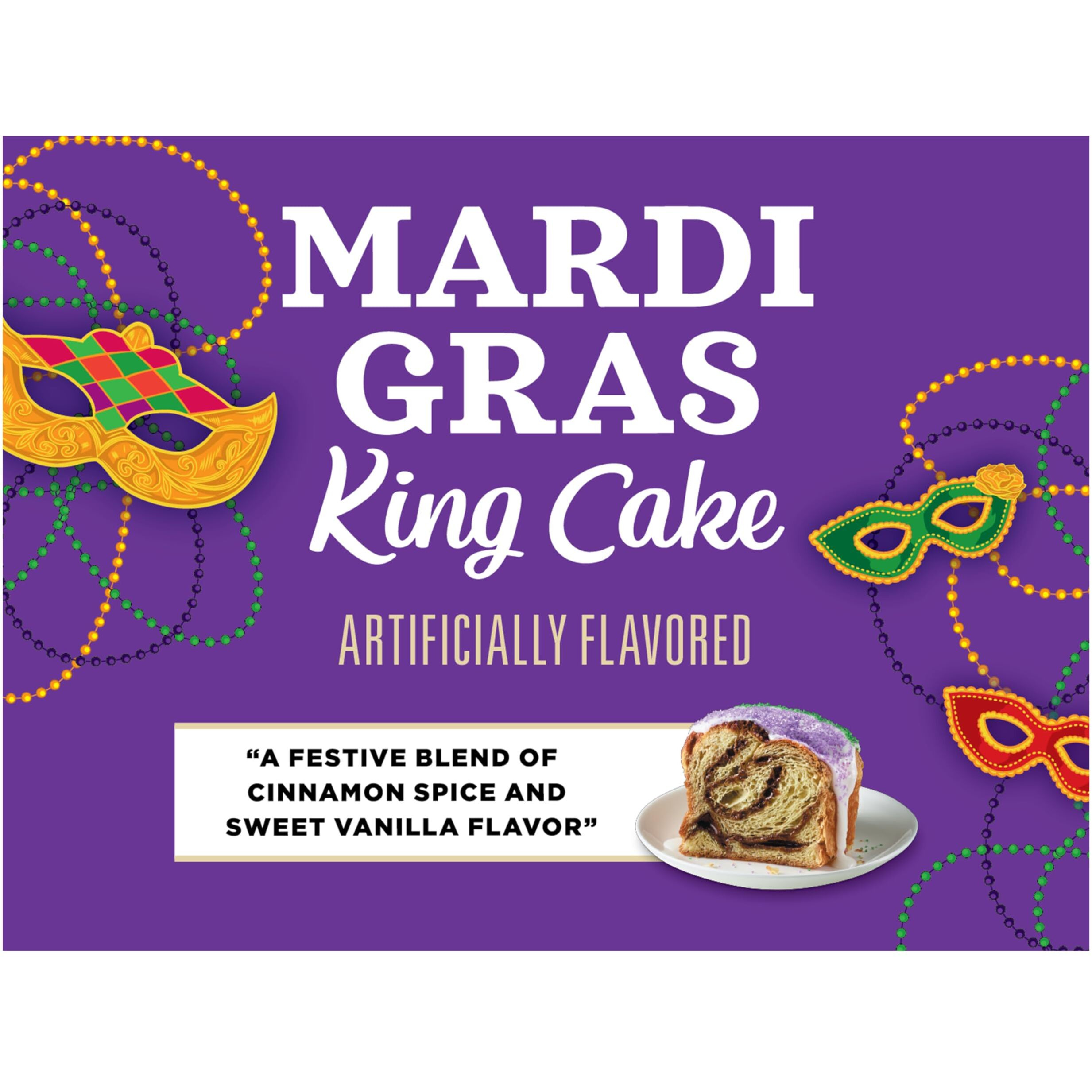 Community Coffee Mardi Gras King Cake Flavored, 60 Single-Serve Keurig K-Cup Pods, Medium Roast, 60 Count (Pack Of 1)