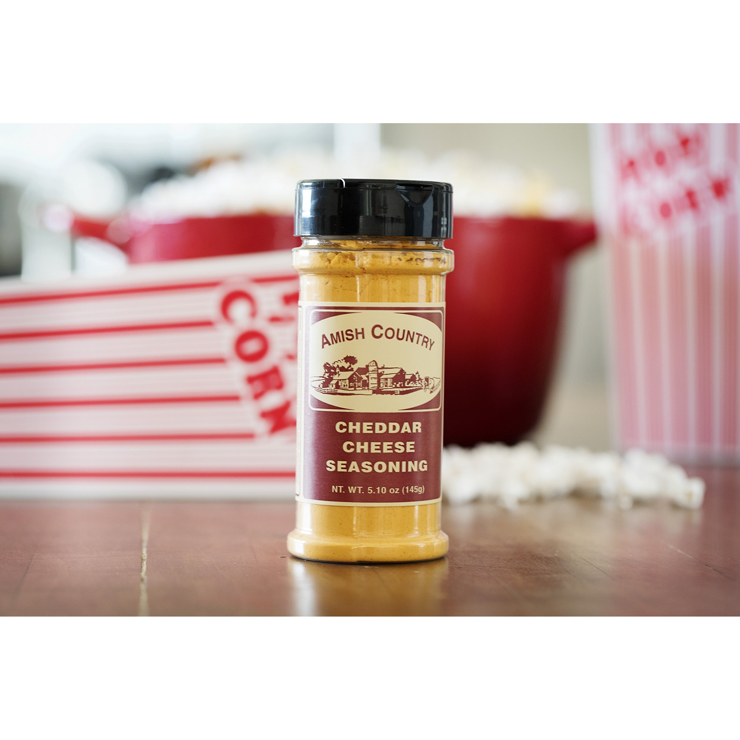 Amish Country Popcorn | Seasoning Variety Pack | 5 Bottles | Ballpark Buttersalt, Cheddar Cheese, White Cheddar, Ranch, Sour Cream And Onion | Old Fashioned, Non-Gmo And Gluten Free